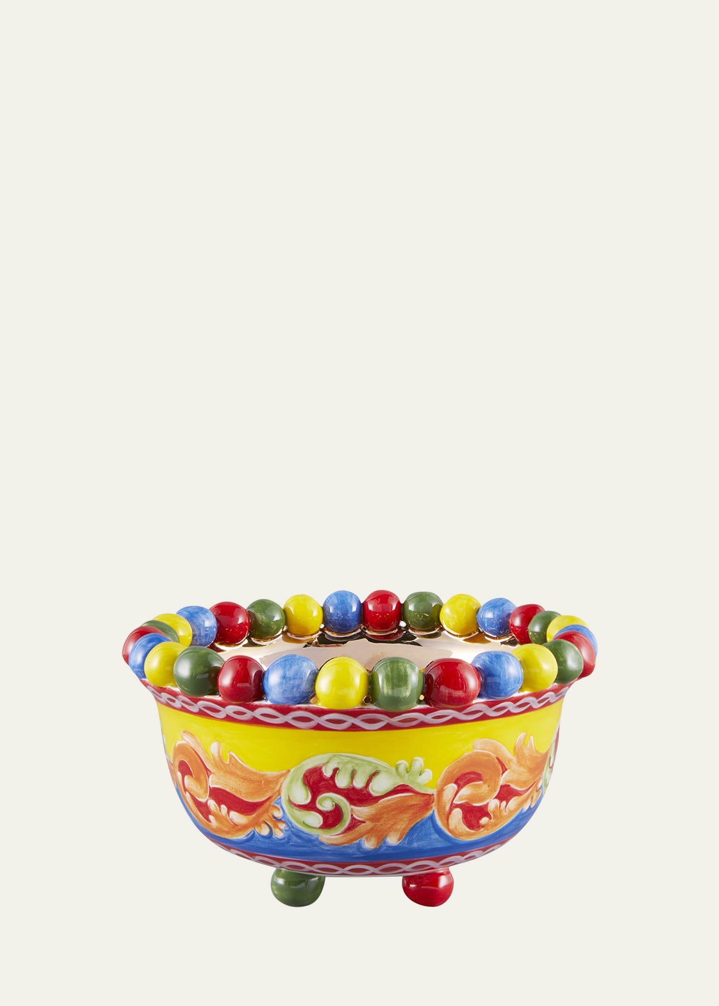 Carretto Large Bowl With Colored Small Balls, 6.5"