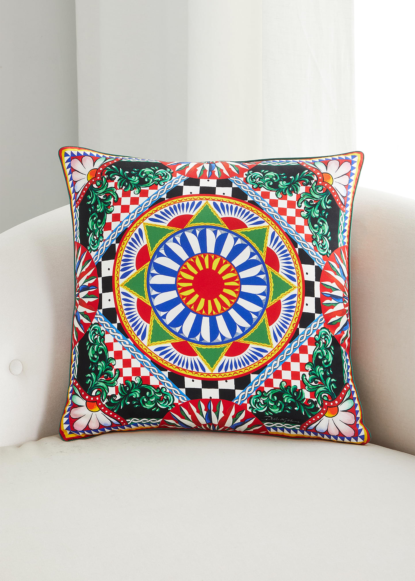 Carretto Silk Cushion, 18"