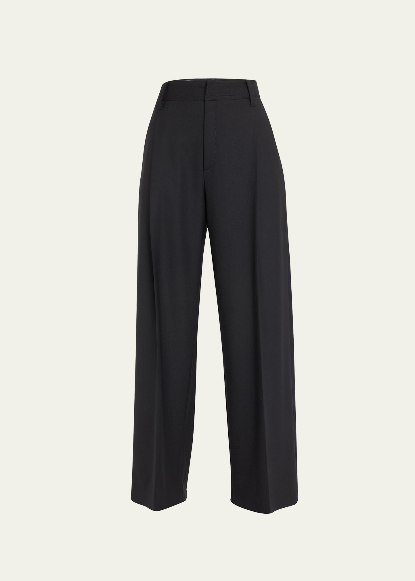 Mid-Rise Pleat Front Trousers