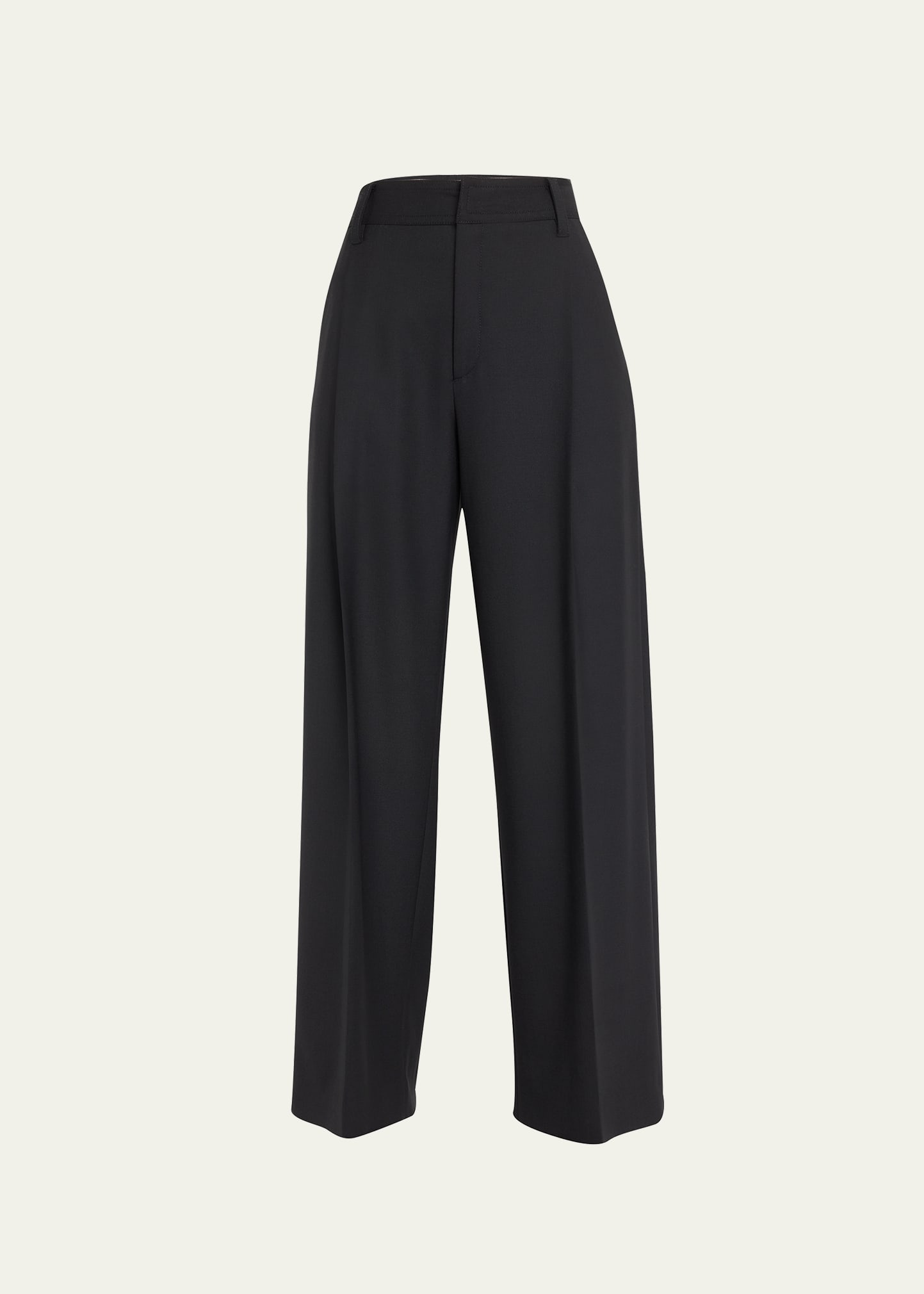 Maria Mcmanus Mid-rise Pleat Front Trousers In Black | ModeSens