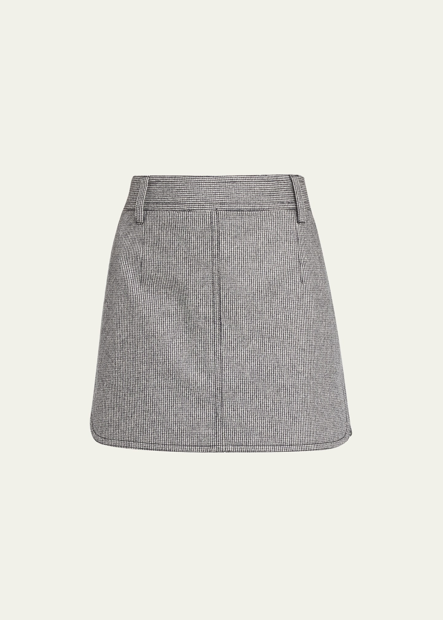 Exposed Zipper Mini Skirt