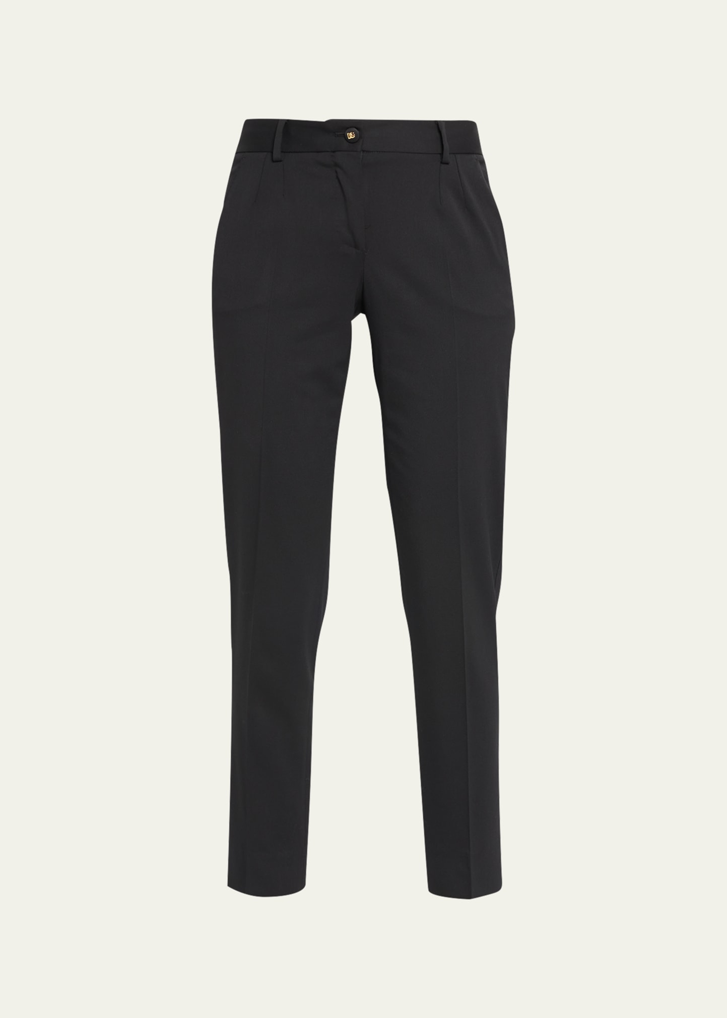 Dolce & Gabbana Fitted Trouser Pants In Black