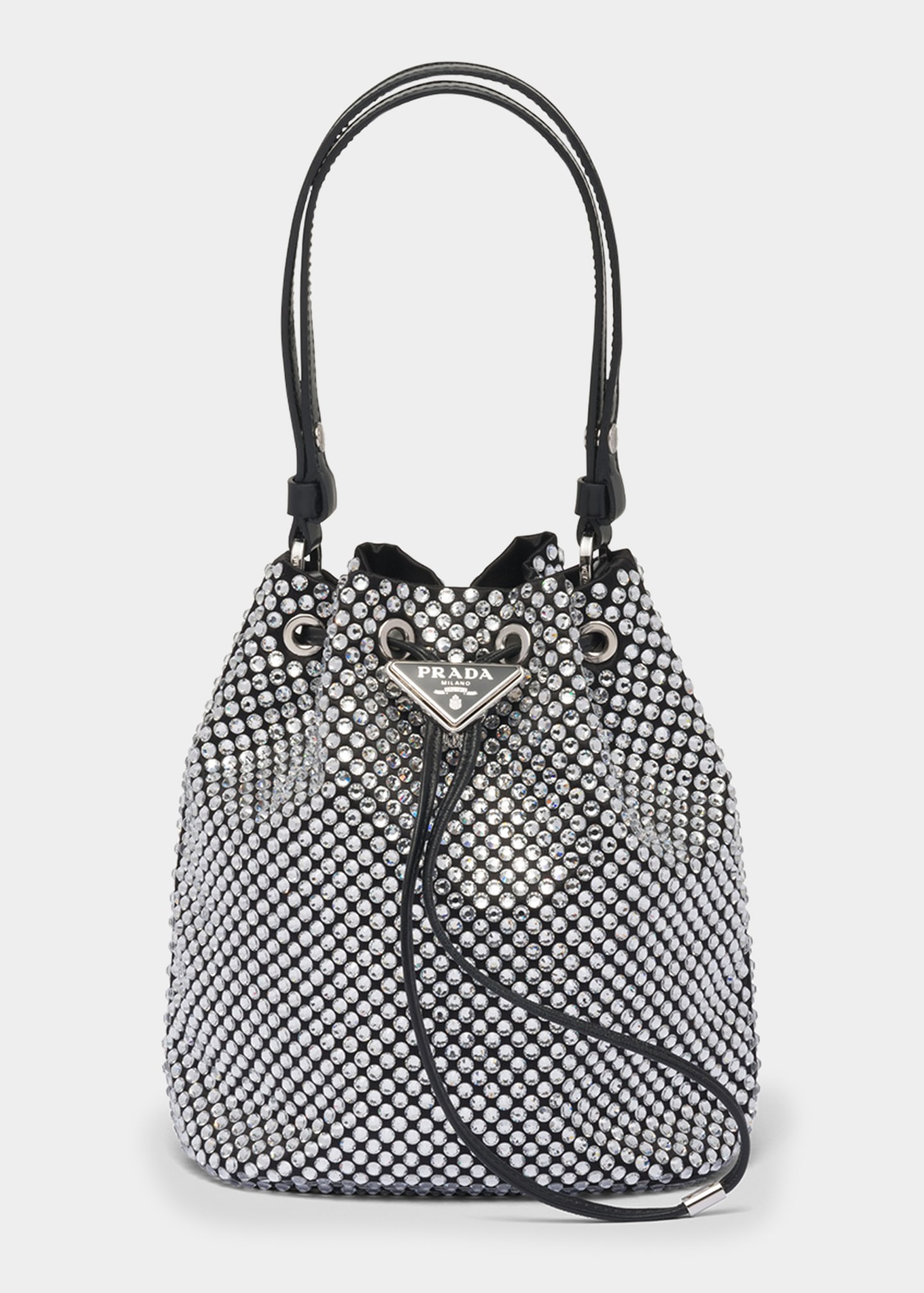 Prada Satin And Passamaneria Mesh Bucket Bag