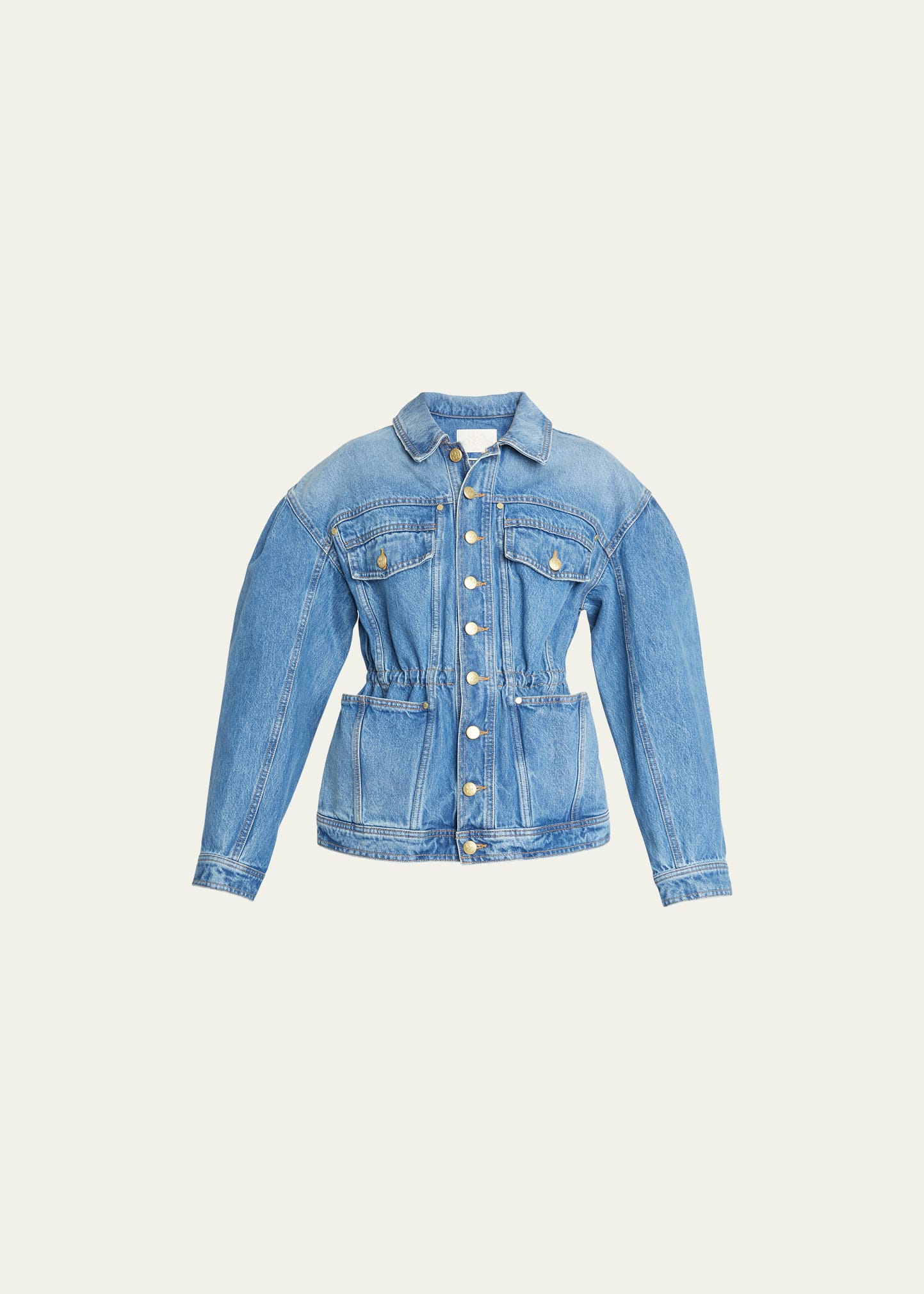 Odette Cinched-Waist Denim Jacket