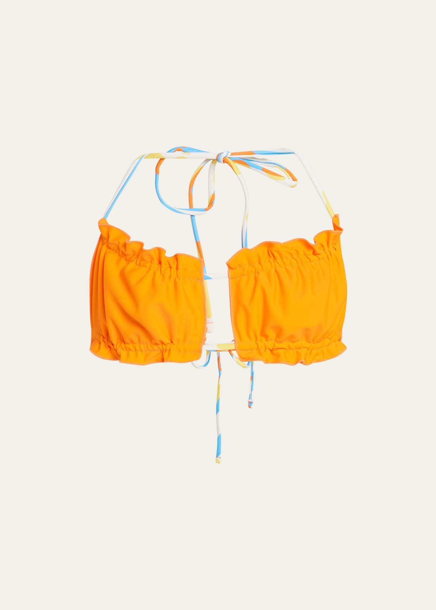 The Henley Contrast Tie Bikini Top