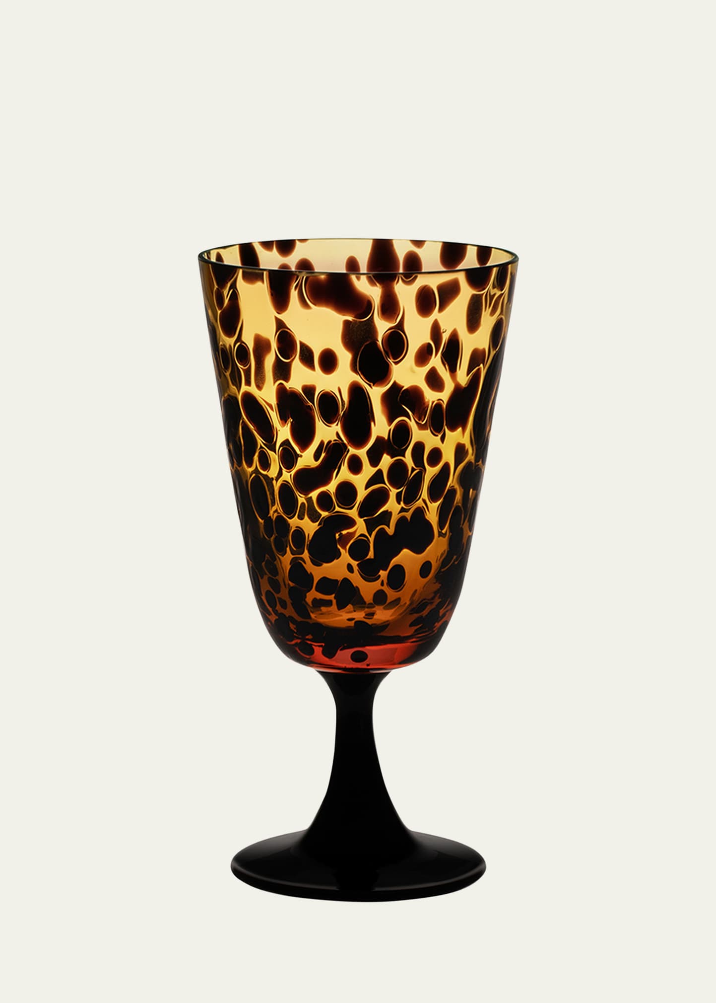 Shop Dolce & Gabbana Casa Leopard Murano Wine Glass In Leopardo