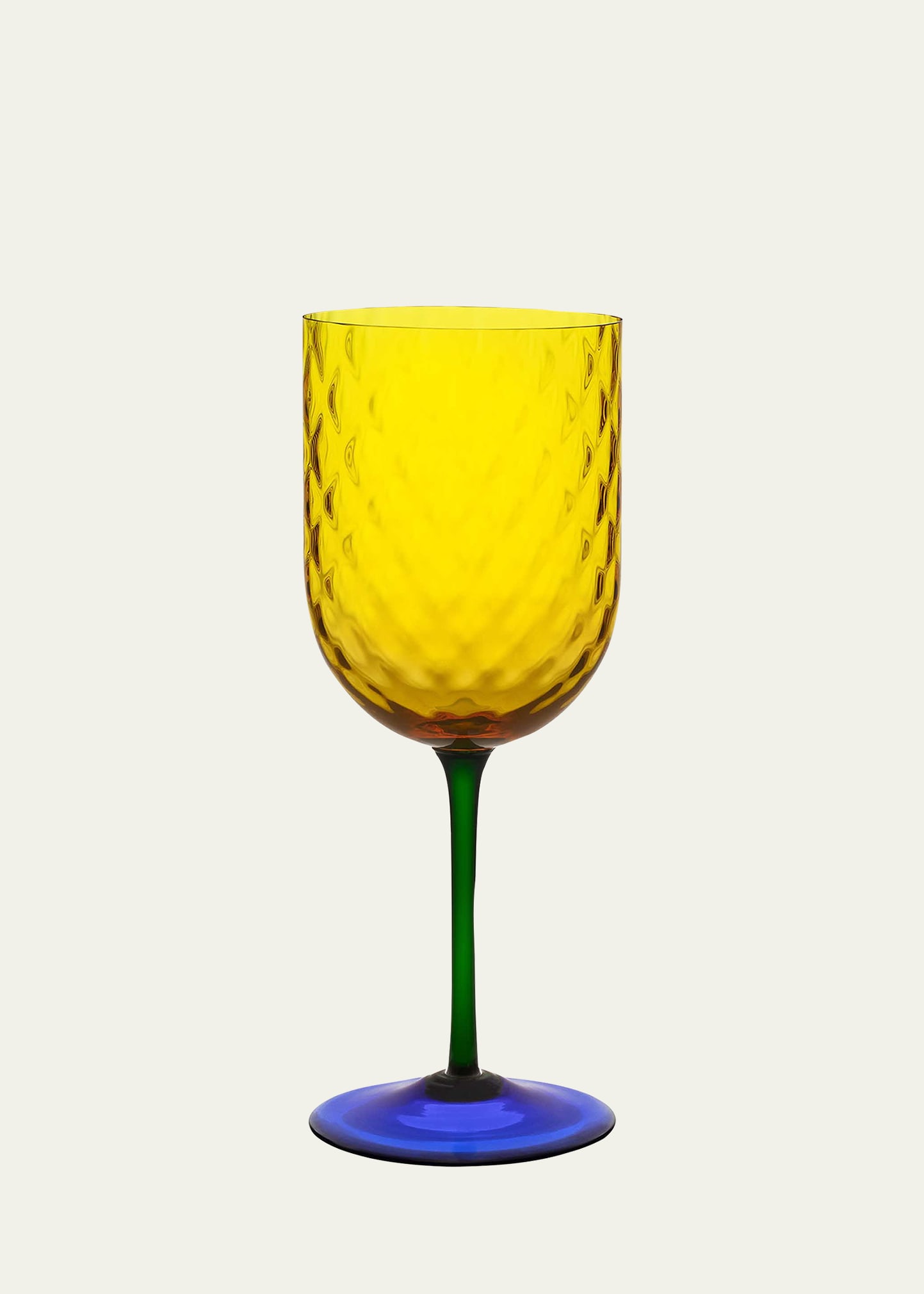 Dolce & Gabbana Casa Carretto Murano Wine Glass In Yellow
