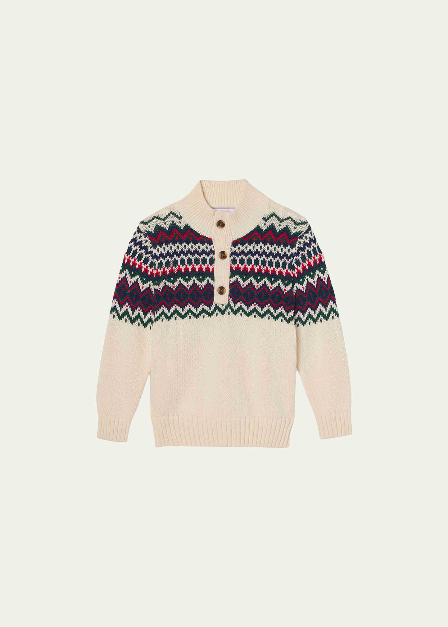 Classic Prep Childrenswear Boy's Fairisle-Print Sweater, Size 2-14