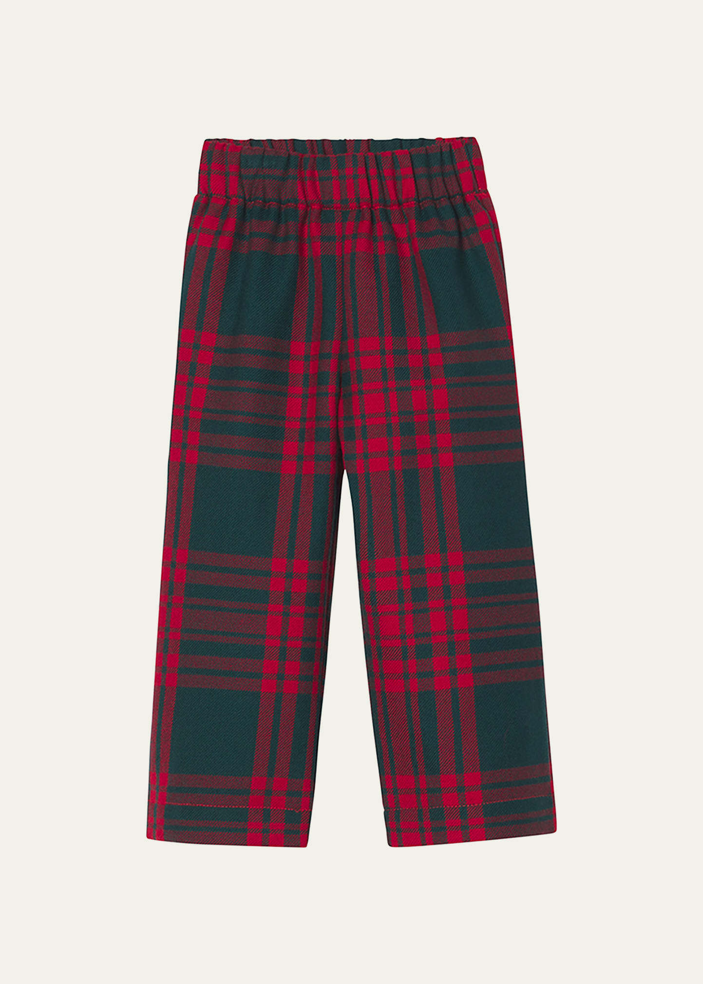 Classic Prep Childrenswear Kids' Boy's Myles Tartan-print Wool Pants In Hunter Tartan