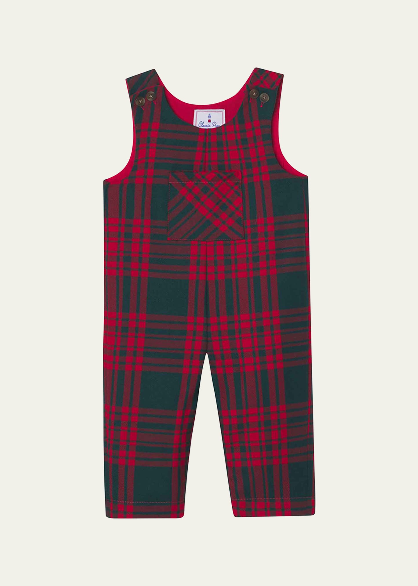 Classic Prep Childrenswear Kids' Boy's Tucker Tartan-print Coverall In Hunter Tartan