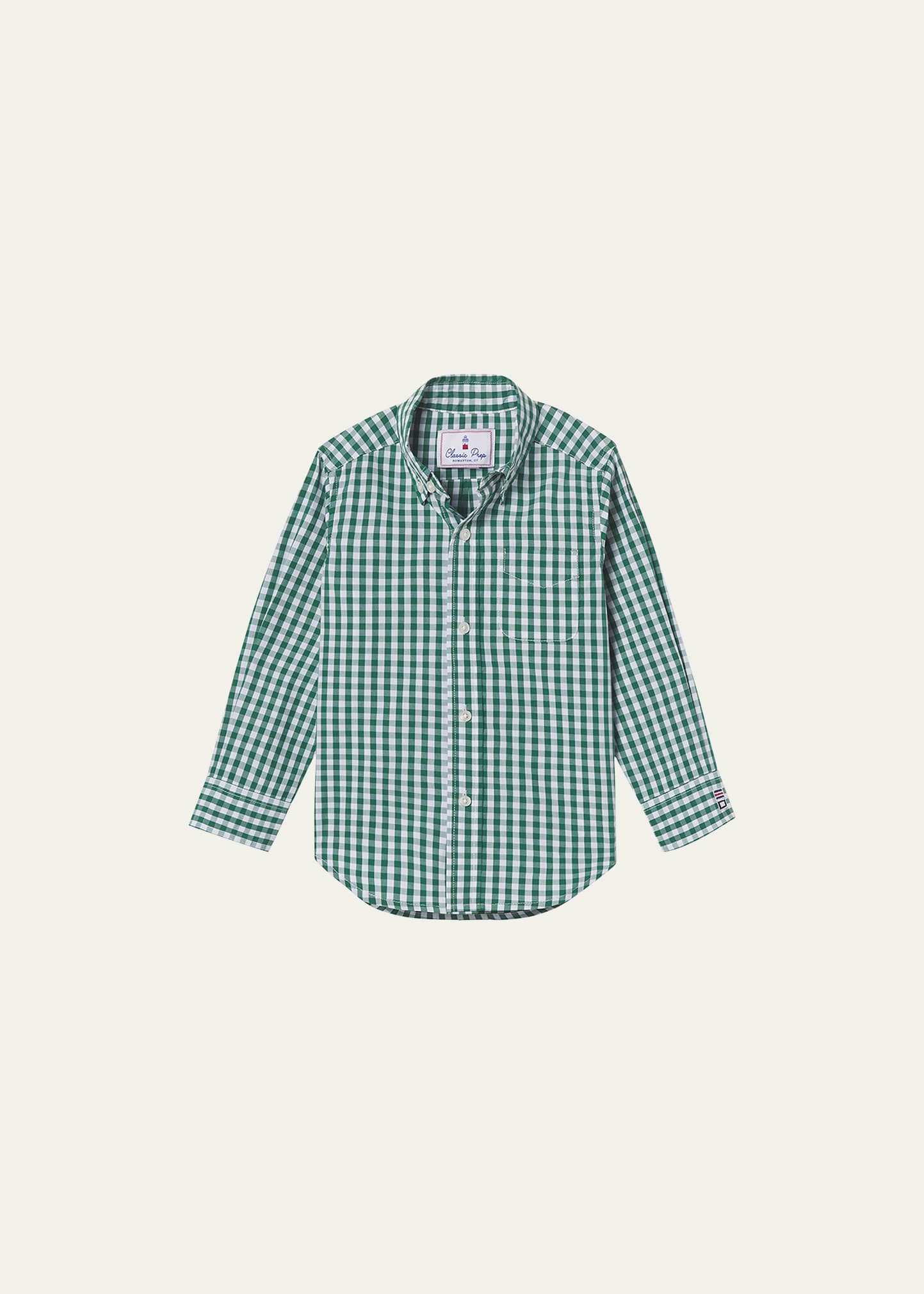 Classic Prep Childrenswear Boy's Owen Button Down Gingham-Print Shirt, Size 2-14