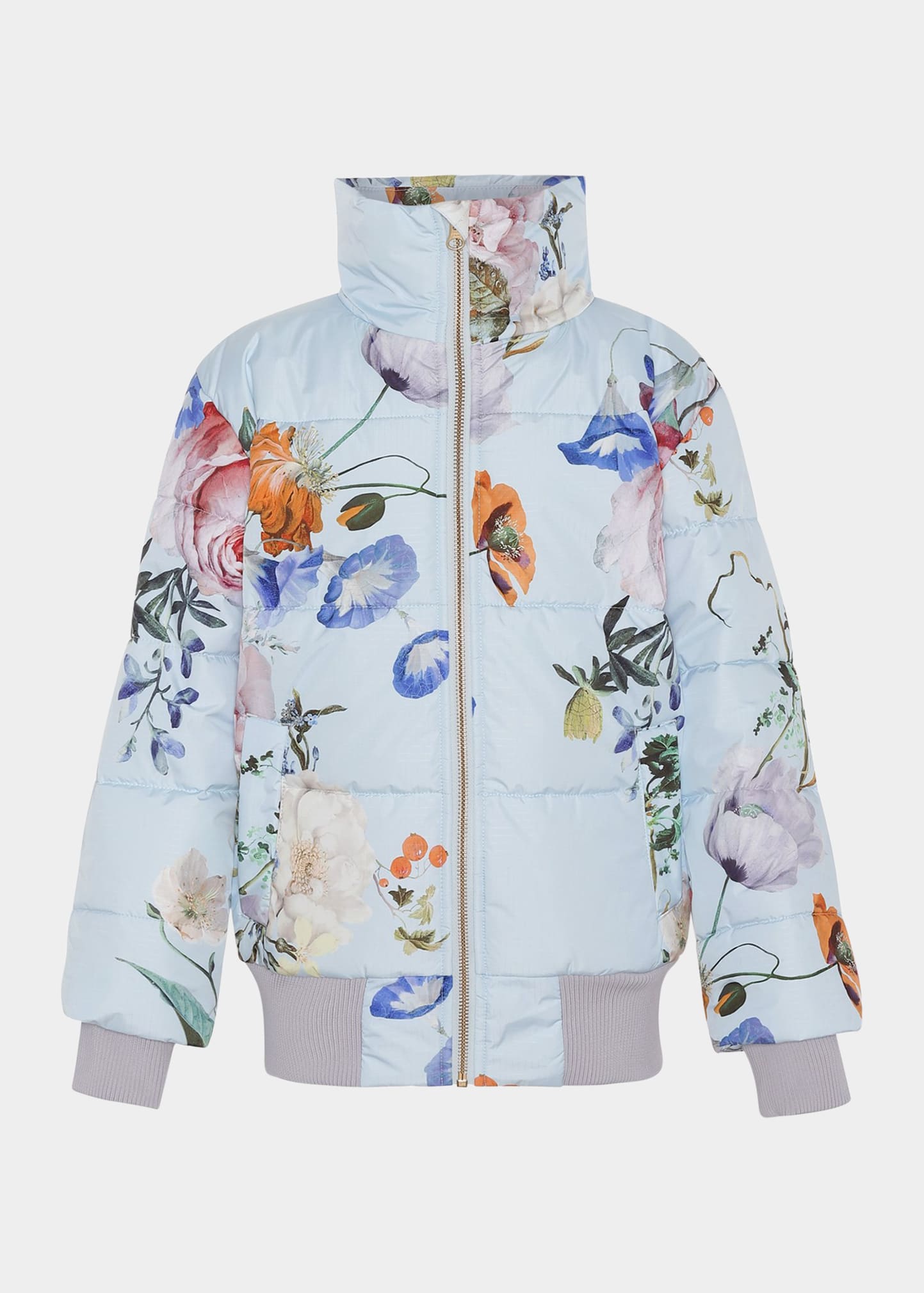 Girl's Halle Floral-Print Jacket, Size 8-14
