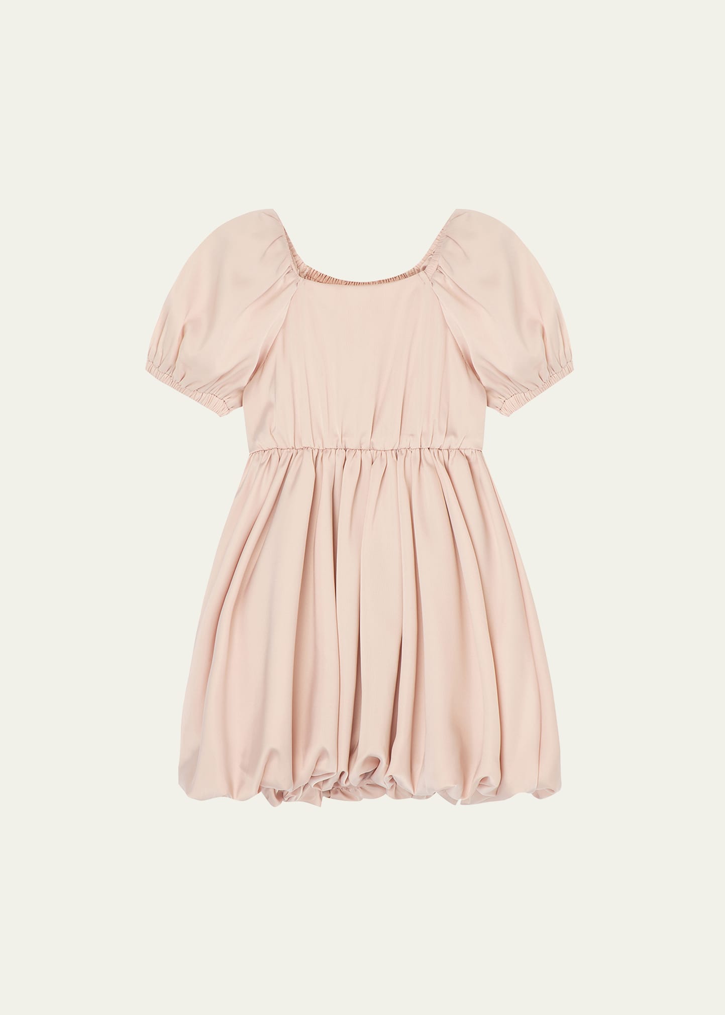 Shop Habitual Girl's Charmeuse Bubble Dress In Light Pink