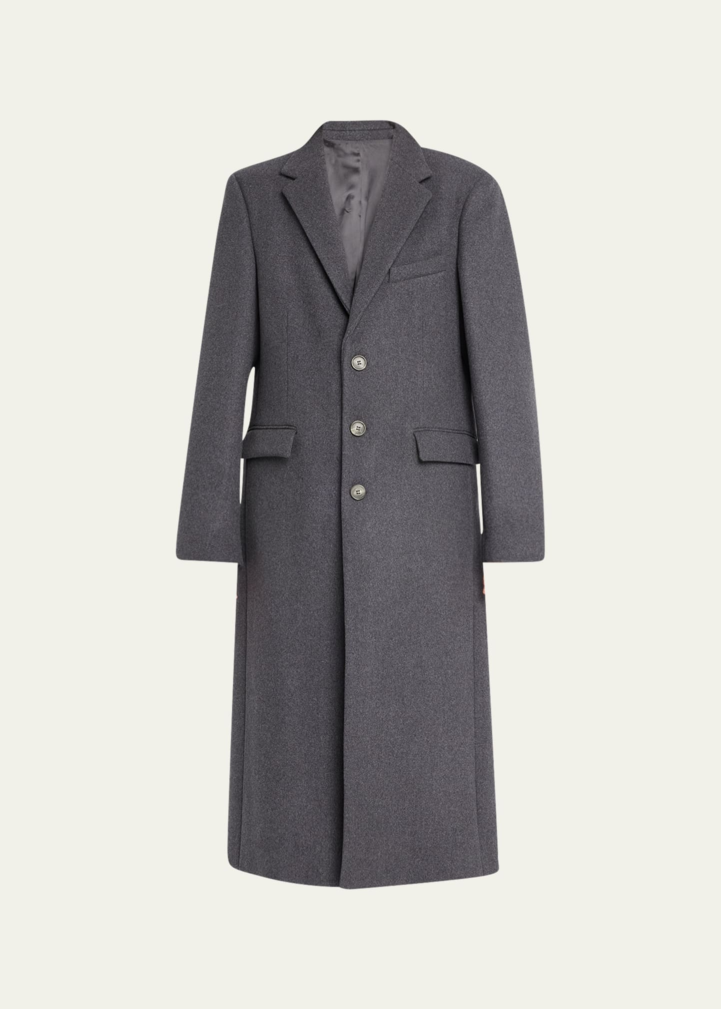 Wardrobe.nyc Single-breasted Long Wool Coat In Charcoal