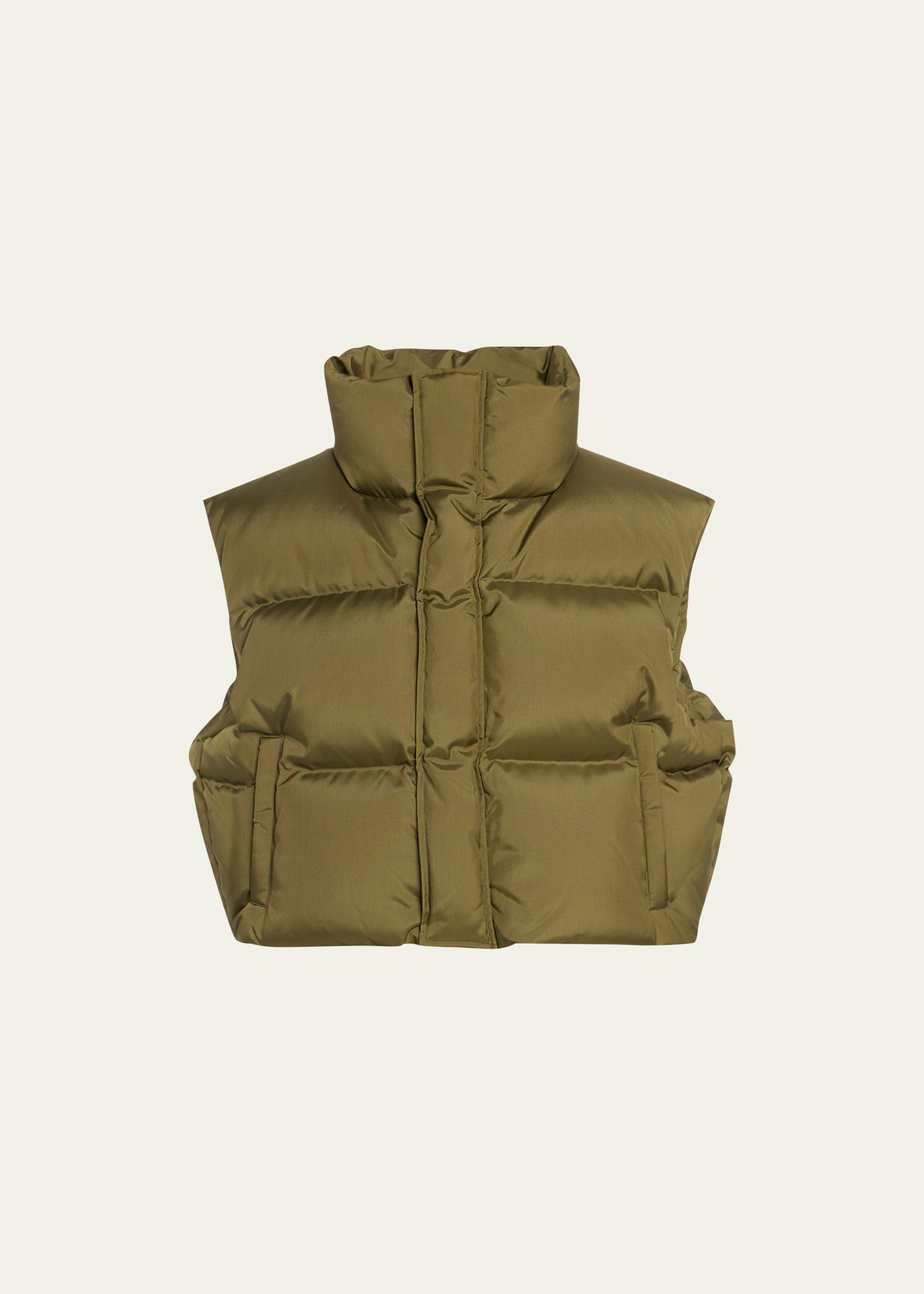 Shop Wardrobe.nyc Oversized Puffer Vest In Military