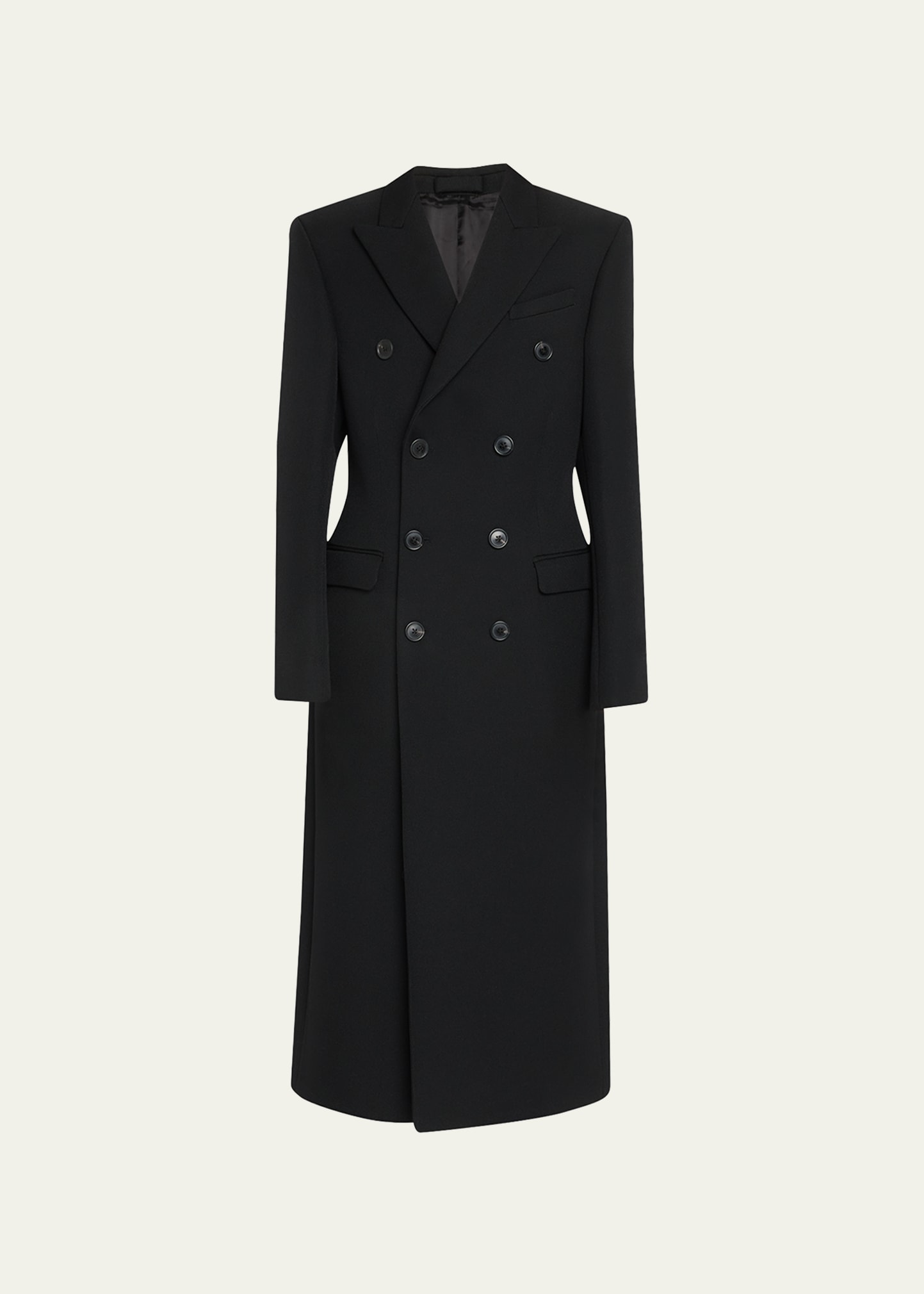 Wardrobe.nyc Double-breasted Wool-twill Coat In Black