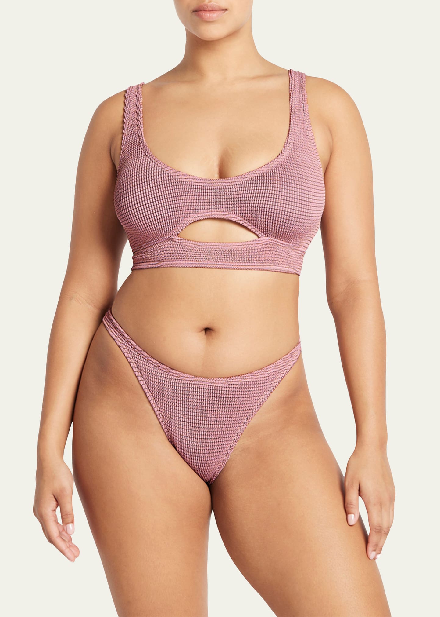 Bond-eye Swim Sasha Crop Swim Top In Blush