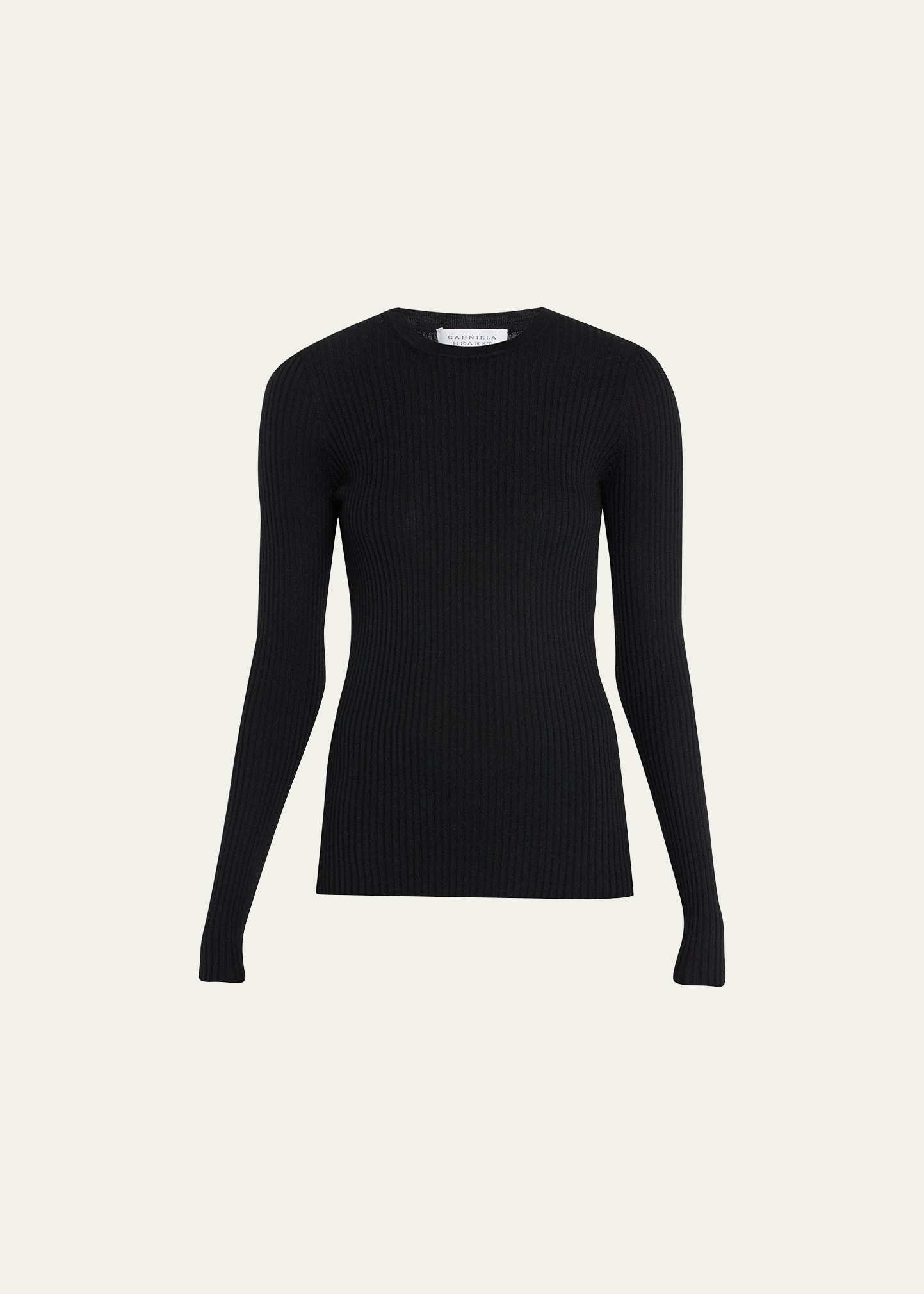 Gabriela Hearst Browning Cashmere Ribbed Top In Black