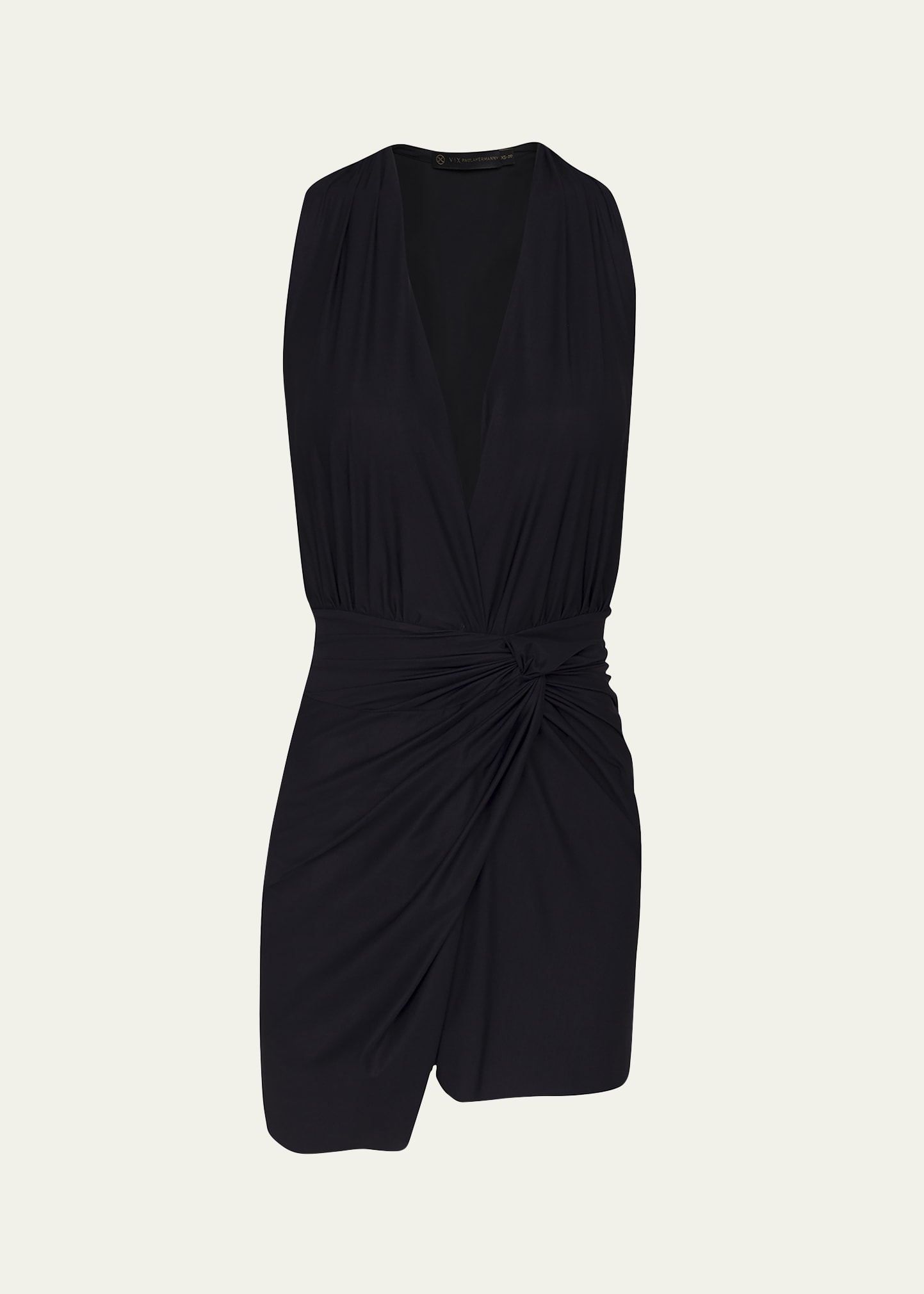 Vix Karina Mini Dress Swim Cover-up In Black
