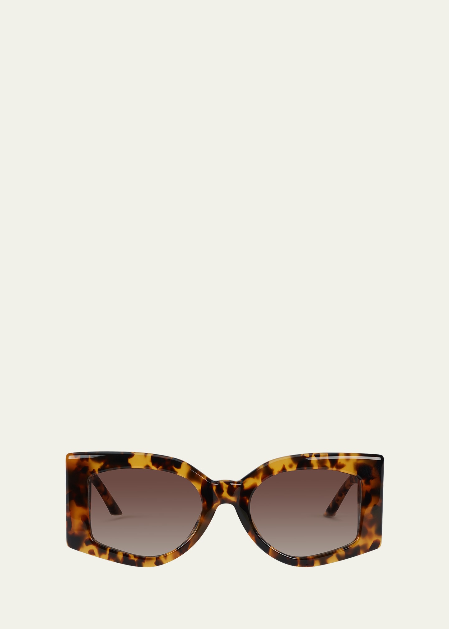 Casablanca Oval Laurel Sunglasses in Black | Smart Closet