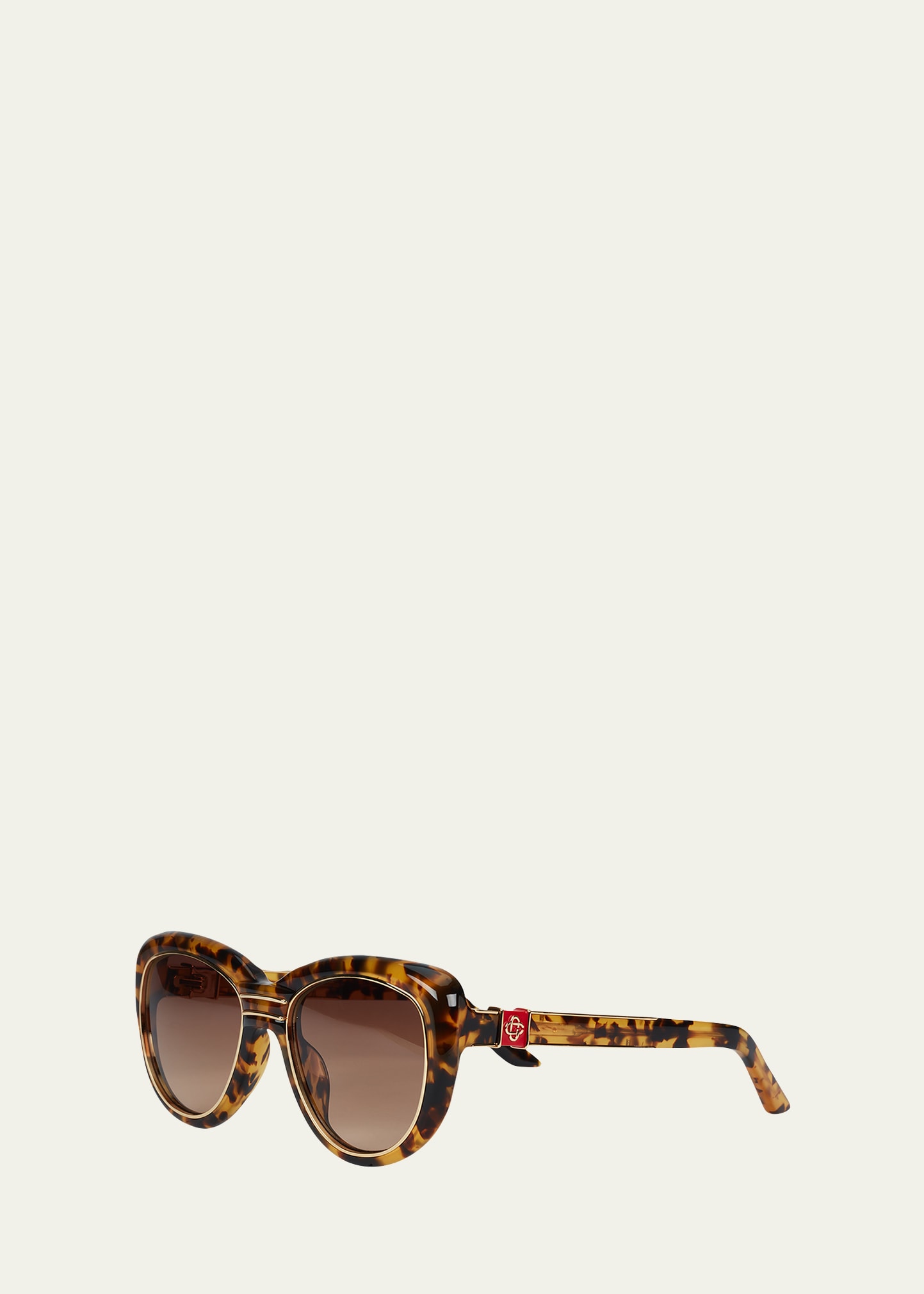 Mixed-Media Cat-Eye Sunglasses