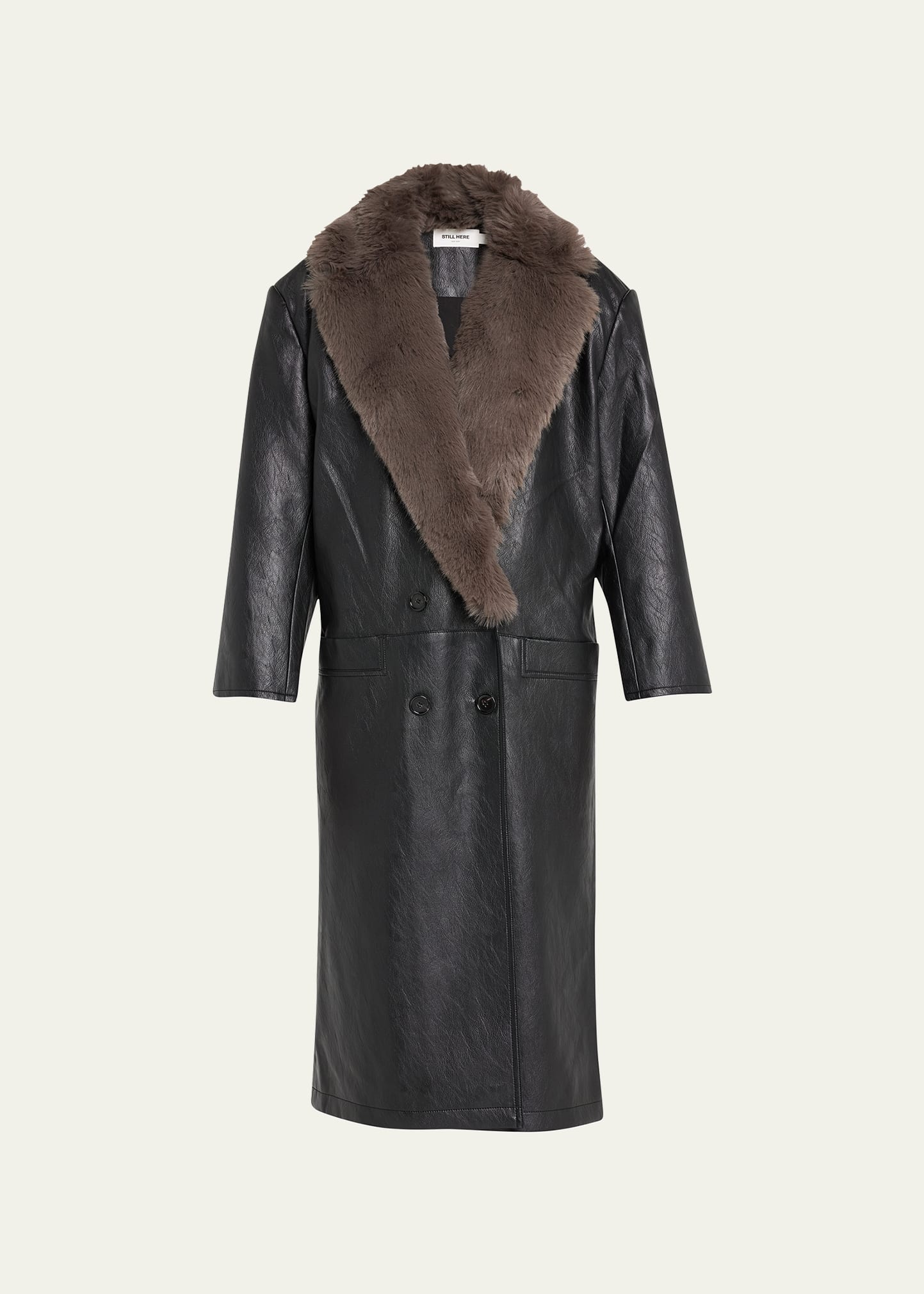 Dimes Faux Leather Coat