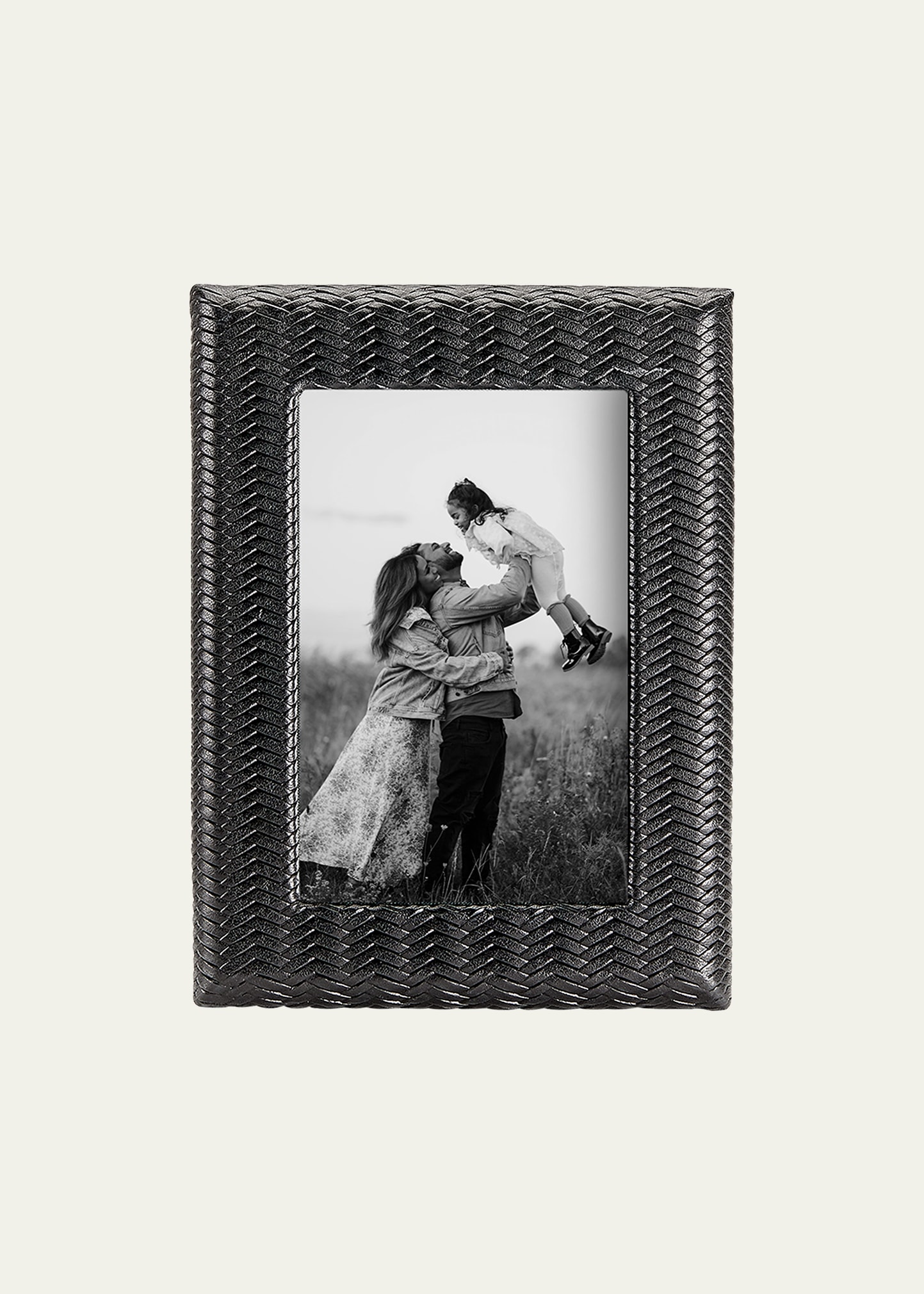 4" x 6" Profile Woven Leather Picture Frame