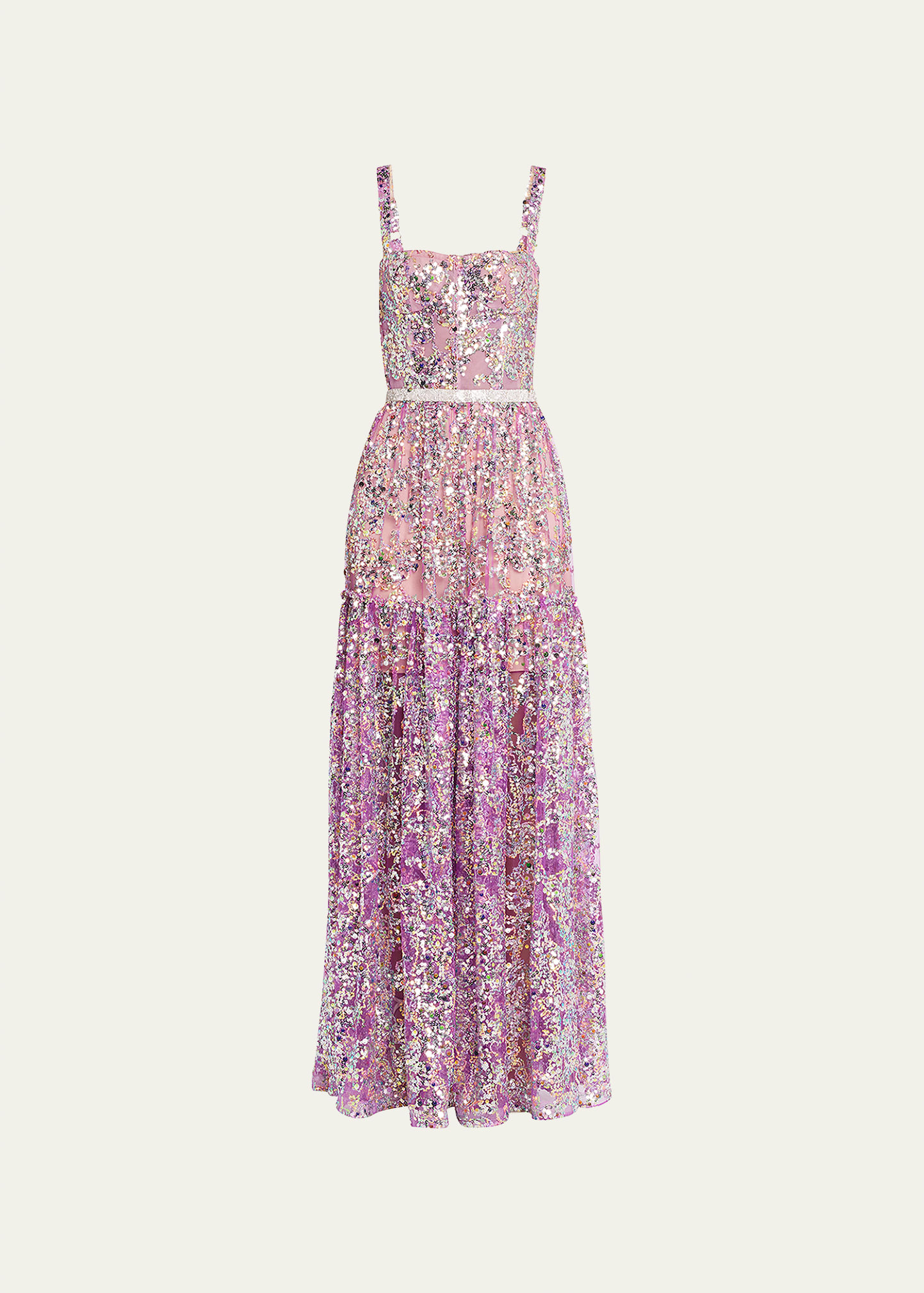 BRONX AND BANCO MIDNIGHT SWEETHEART SEQUIN COLUMN GOWN