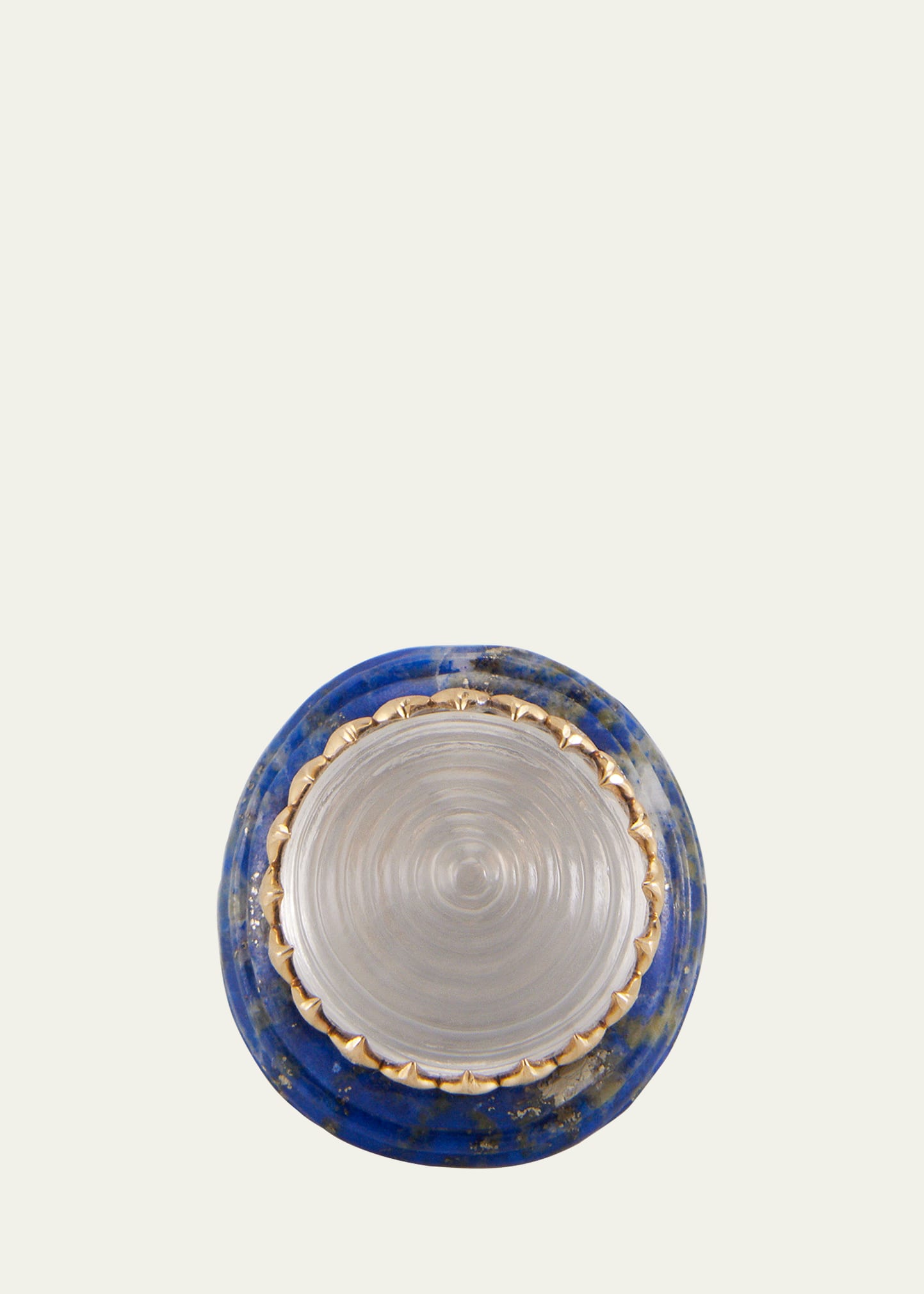 Silk Road Ring with Diamond, Crystal and Lapis Lazuli
