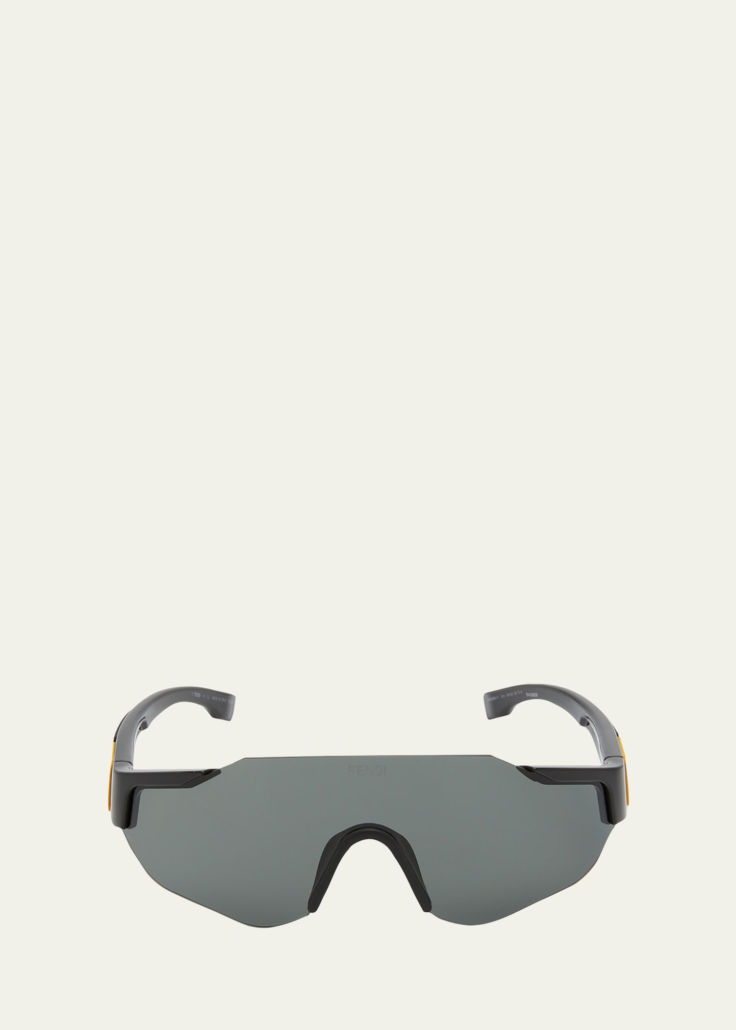 Men's FF-Logo Rimless Shield Sunglasses