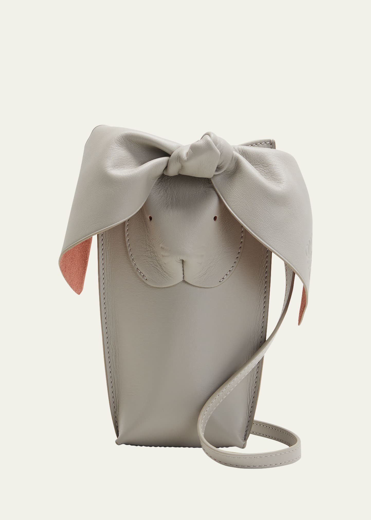 Loewe Bunny Pocket Leather Shoulder Bag In Ghost ModeSens