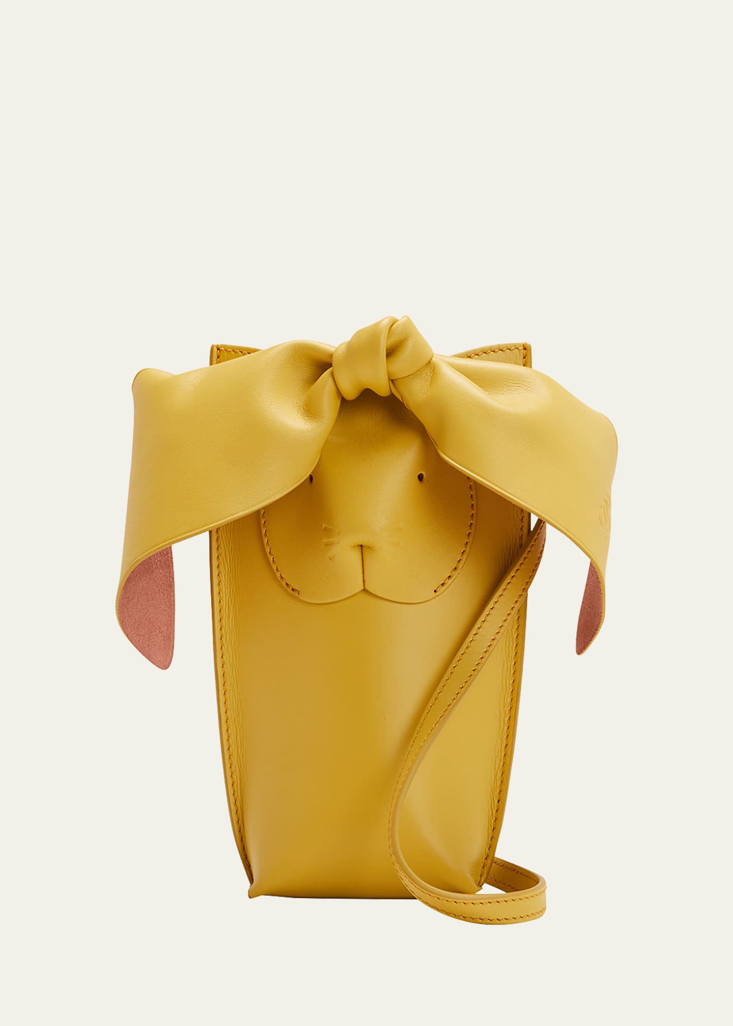Loewe Bunny Pocket Leather Shoulder Bag In Dark Yellow ModeSens