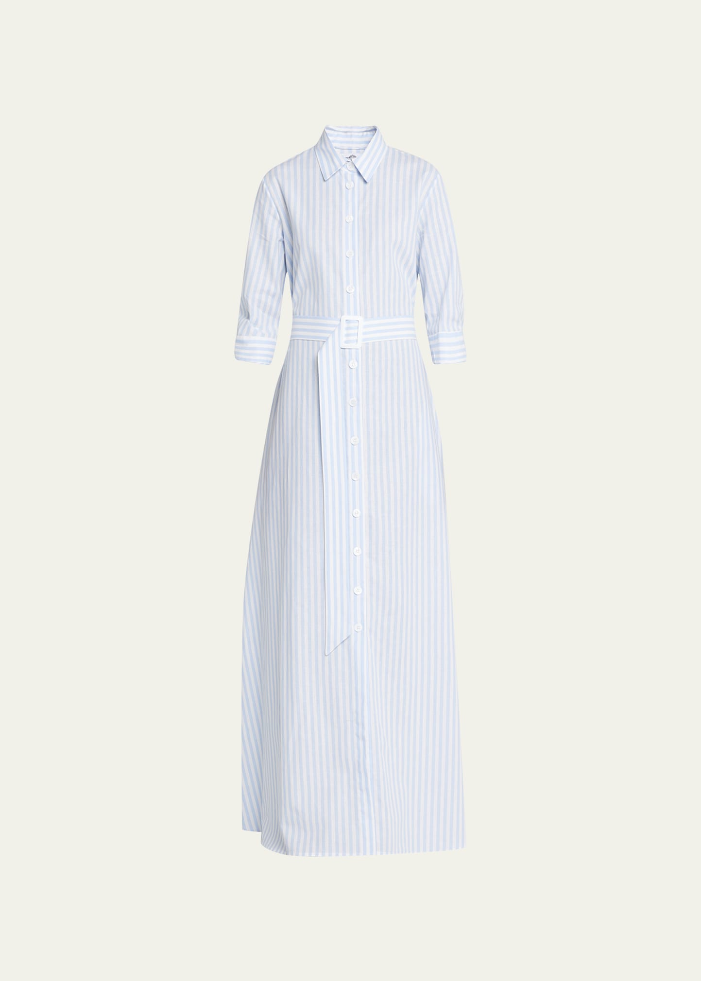 Evi Grintela Valerie Stripe Linen Belted Dress