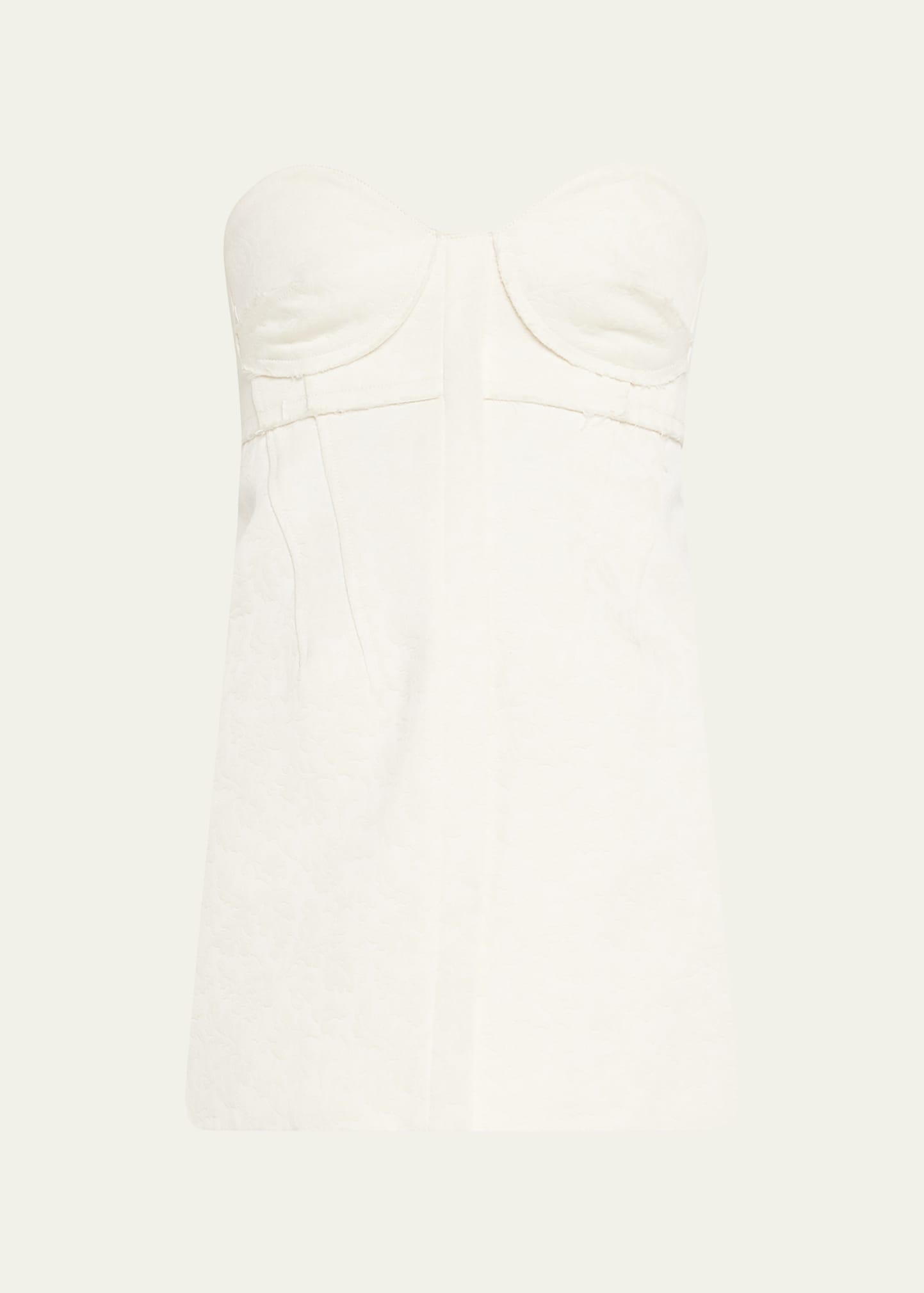 Proenza Schouler Cotton Wool Jacquard Bustier In Canvas In Canvas