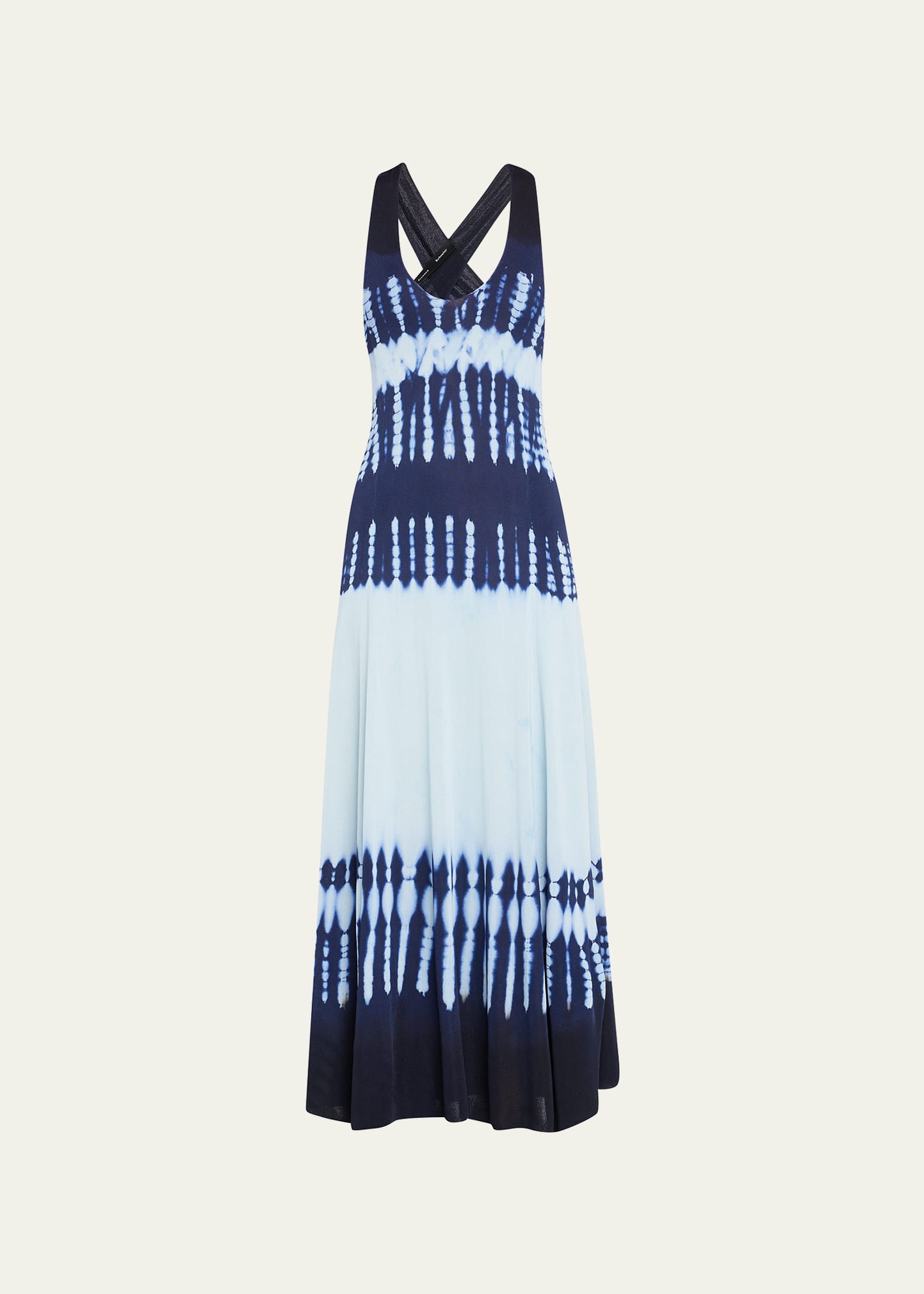 Proenza Schouler Tie-dyed Stretch-knit Maxi Dress In Blue Multi
