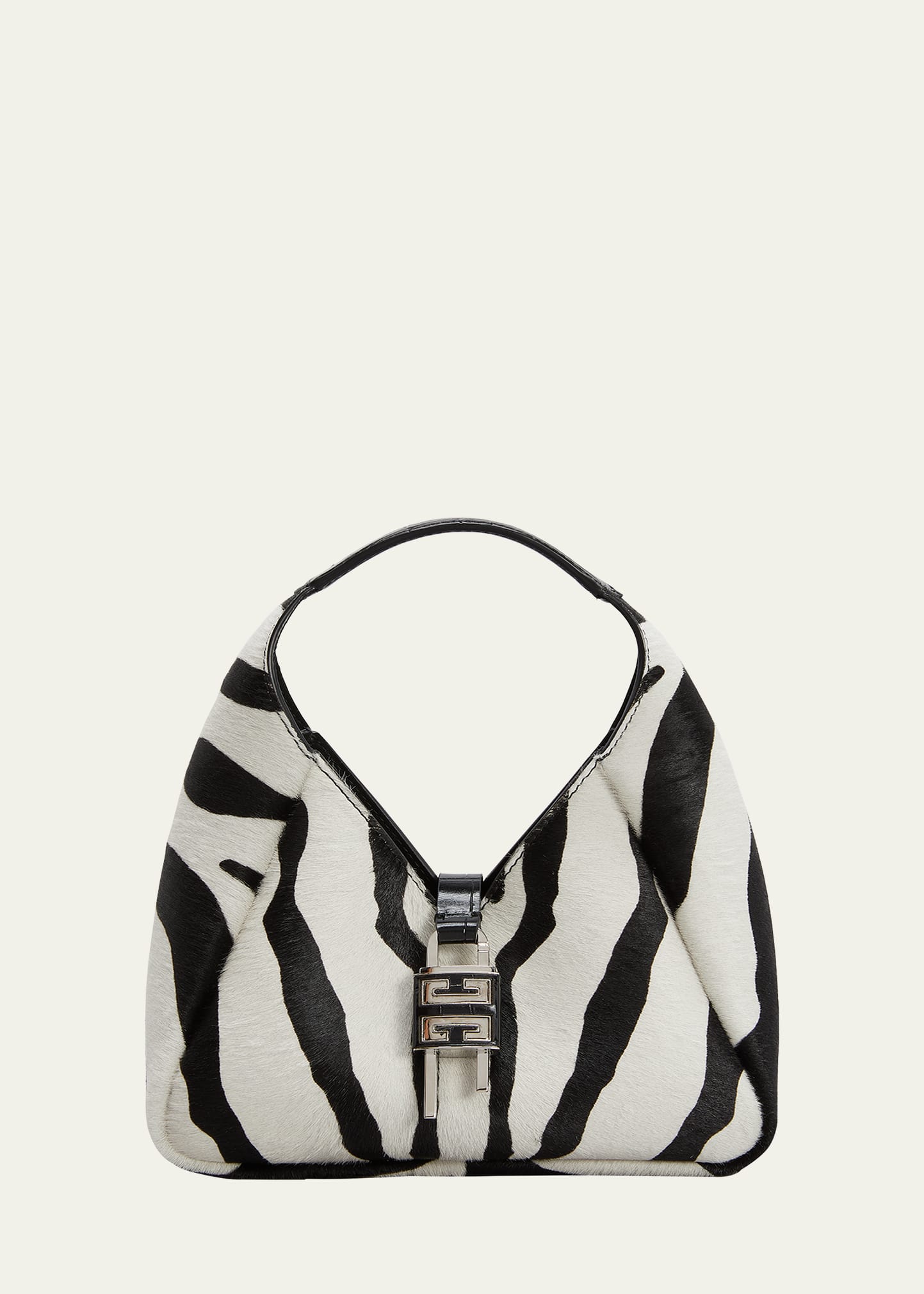 Mini Zebra Top-Handle Bag in Calf Hair