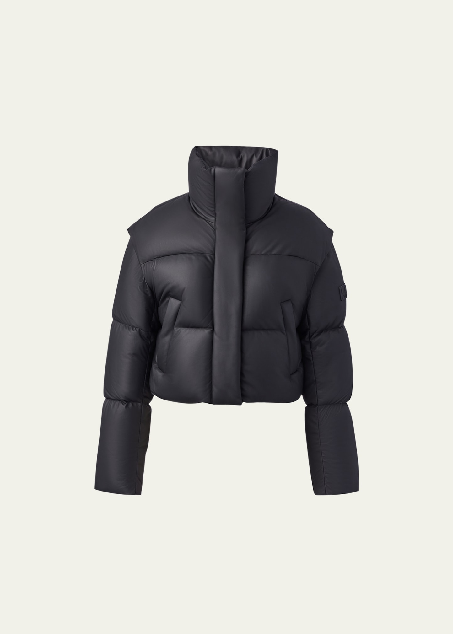 Bailey Convertible Leather Puffer Jacket