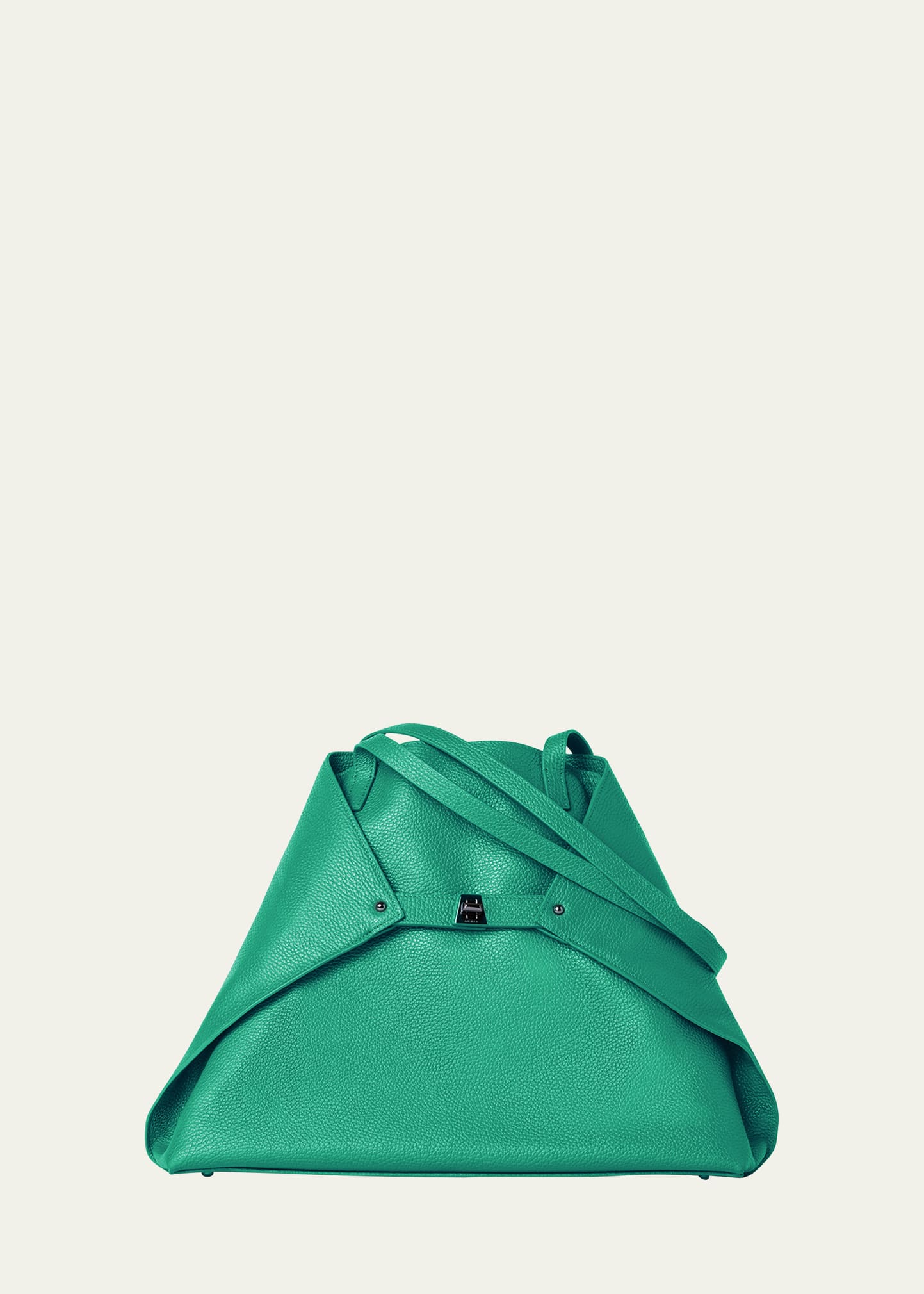 Akris Ai Medium Calf Leather Shoulder Bag In Jade