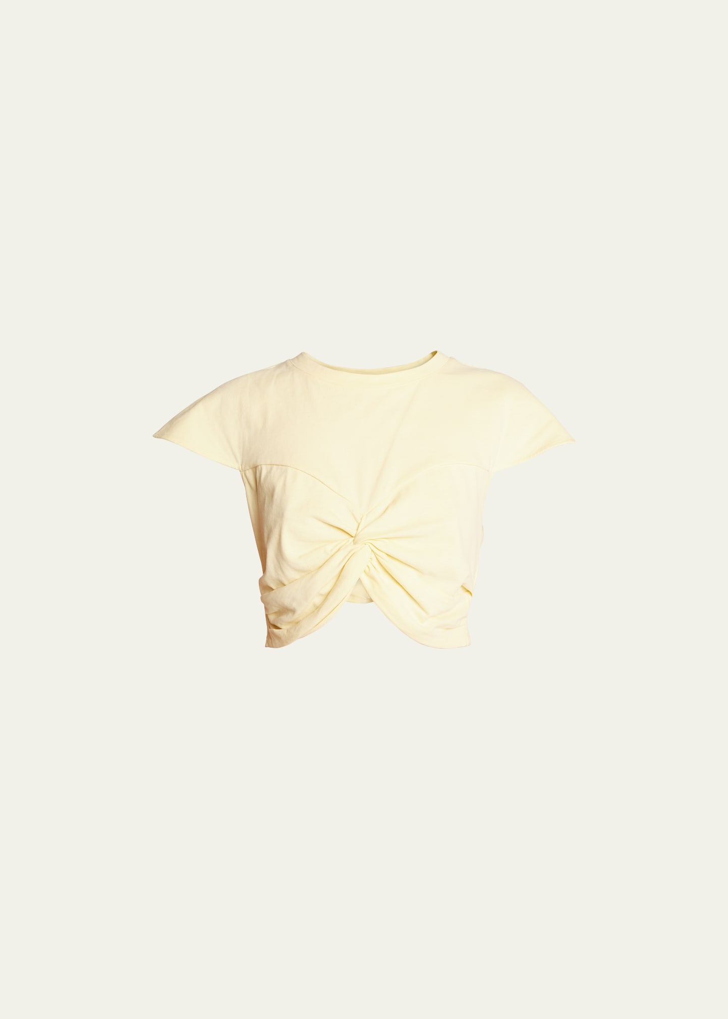 Isabel Marant Zineae Twisted Crop Top In Light Yellow