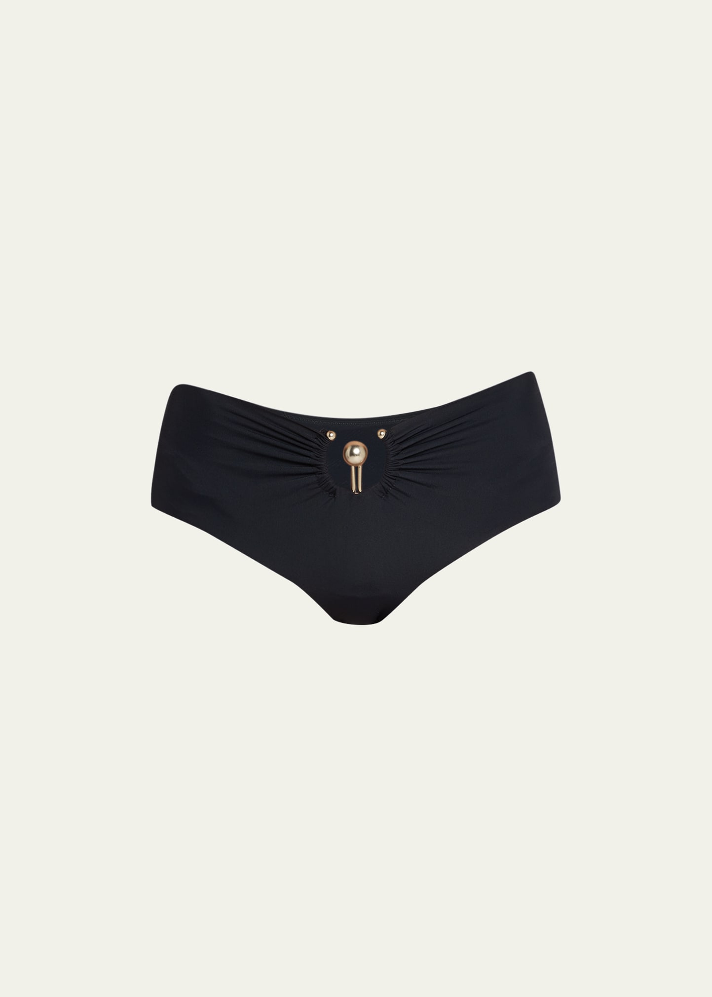 Christopher Esber Pierced Orbit High Rise Bikini Bottoms In Black