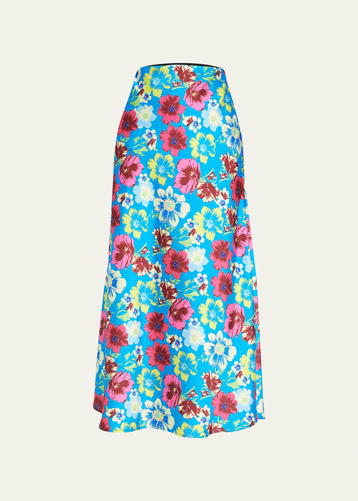 Garden Floral-Print Bias Skirt