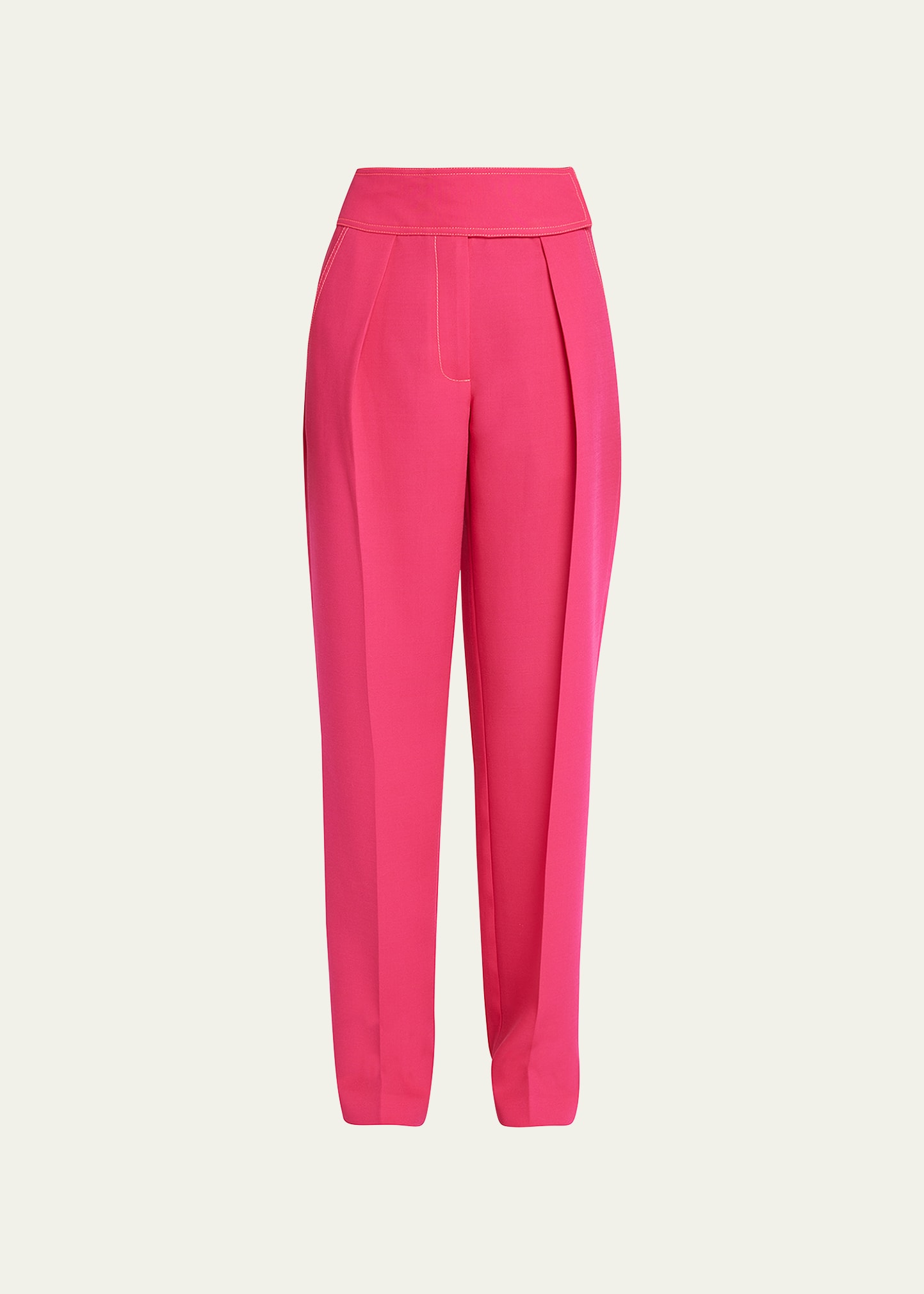 Pleated Tapered Trousers