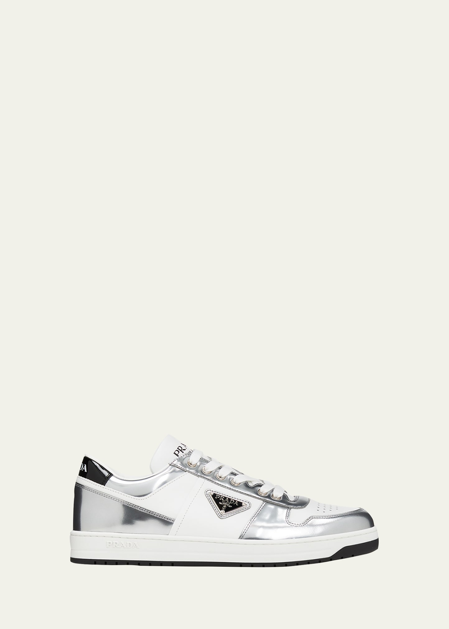 Prada Low-top Leather Sneakers In F0j36 Bianco Arge