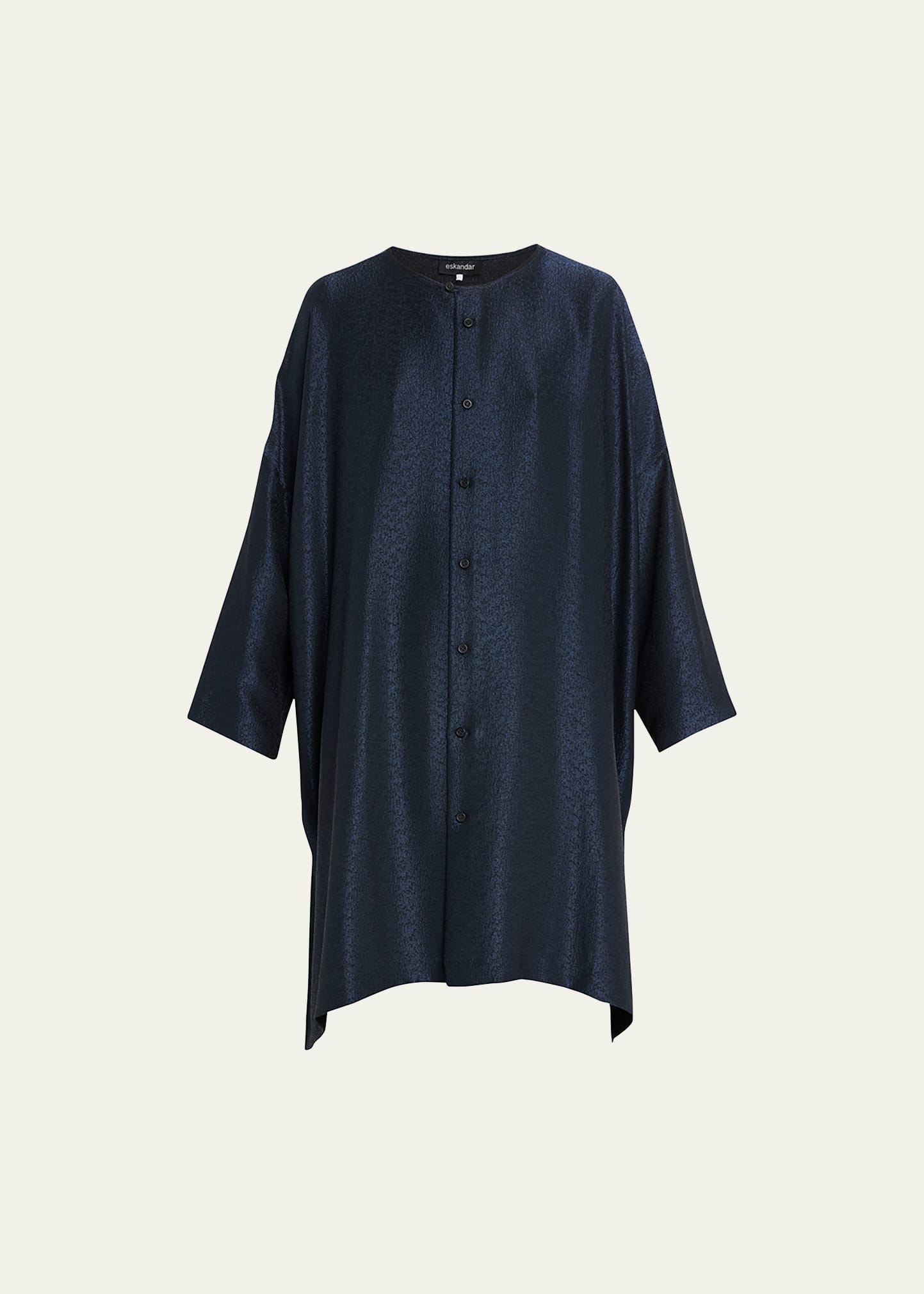 Wide Round-Neck Shirt (Very Long Length)