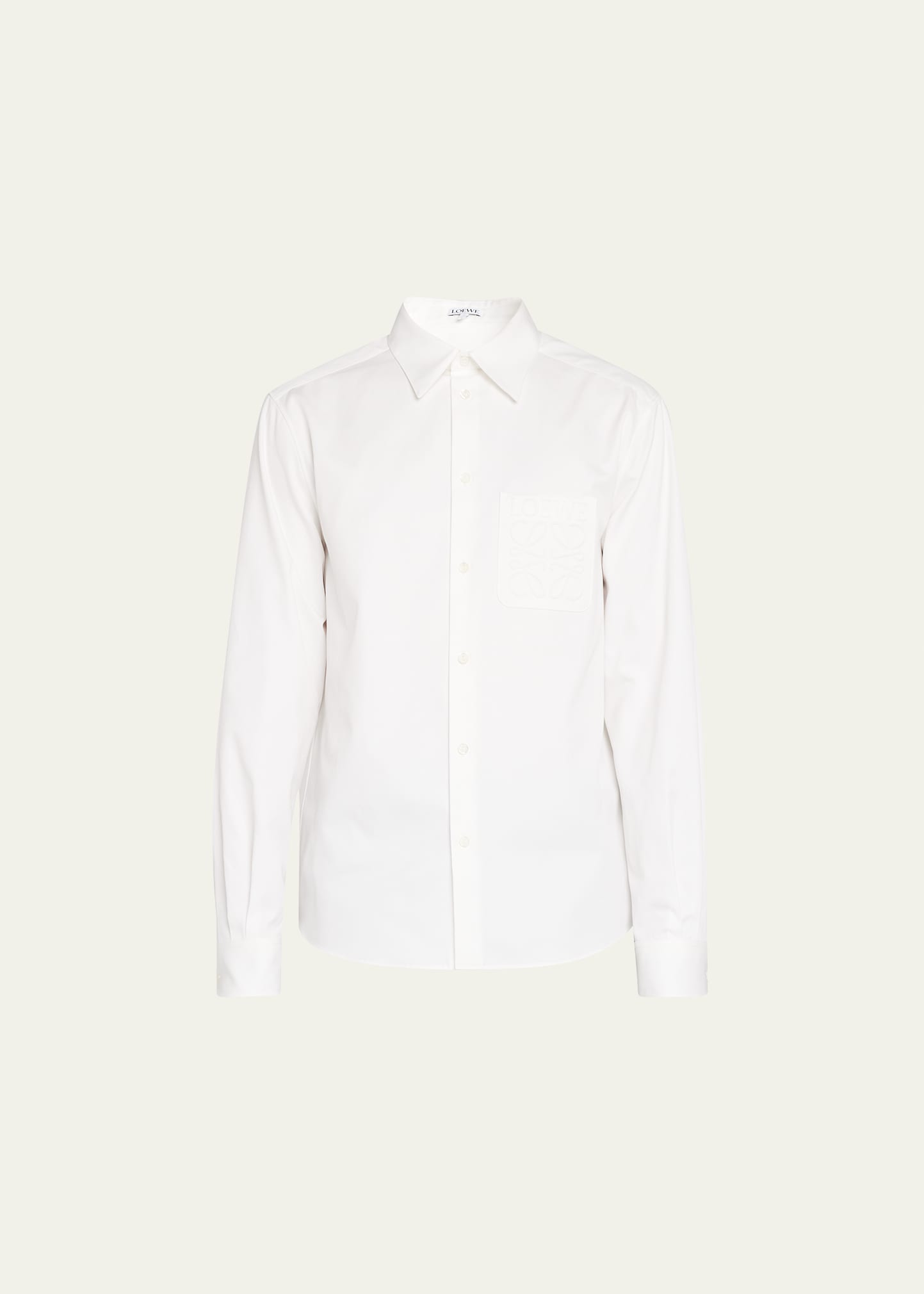 LOEWE MEN'S ANAGRAM DEBOSSED SPORT SHIRT