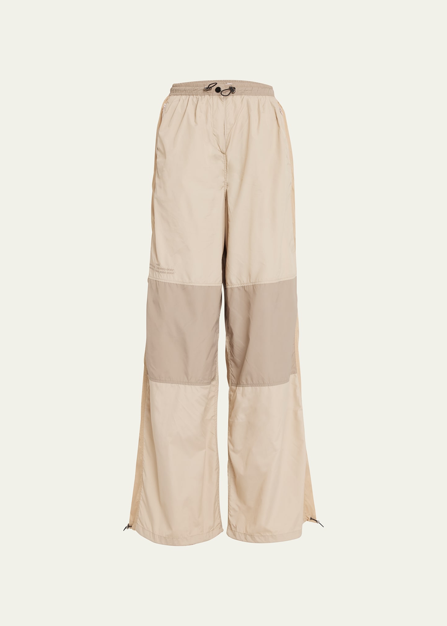 Rokh Colorblock Wind-resistant Trousers In Multi Beige | ModeSens