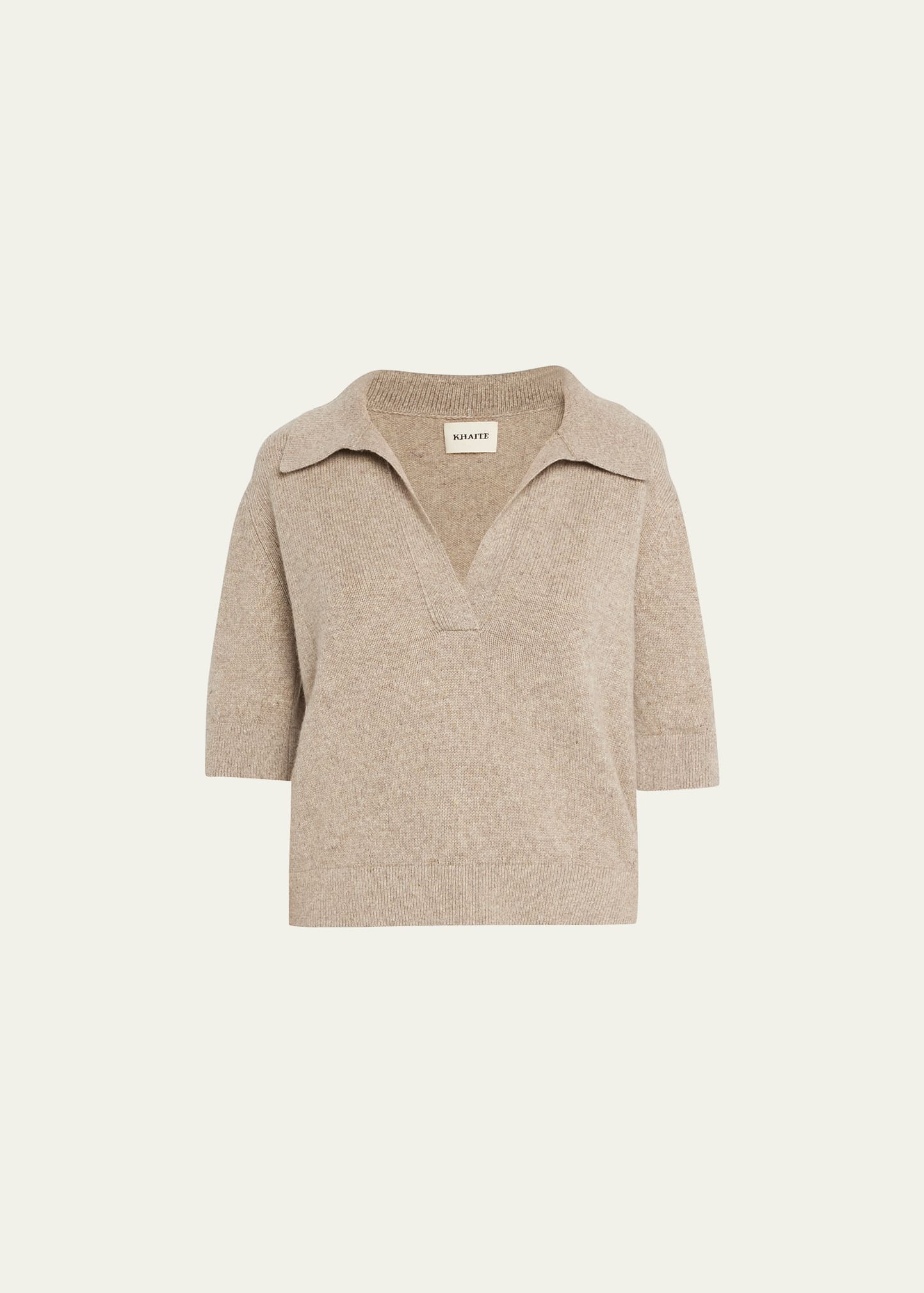 Shrunken Jo cashmere-blend polo sweater