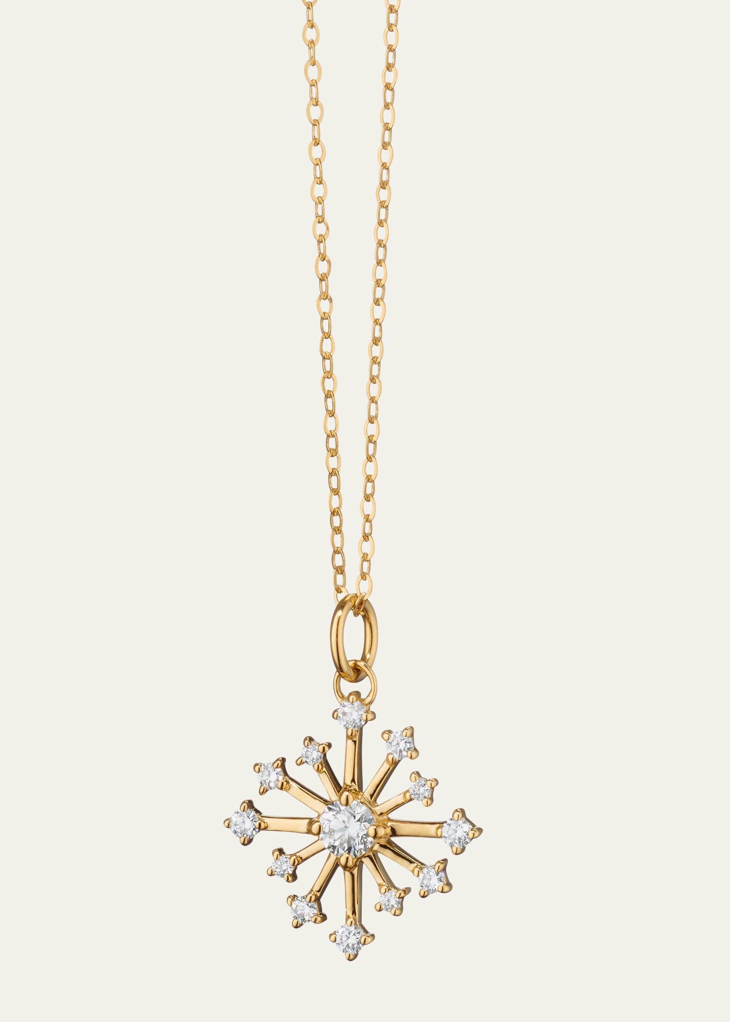 18-Karat Yellow Gold Star Charm Necklace, 17"