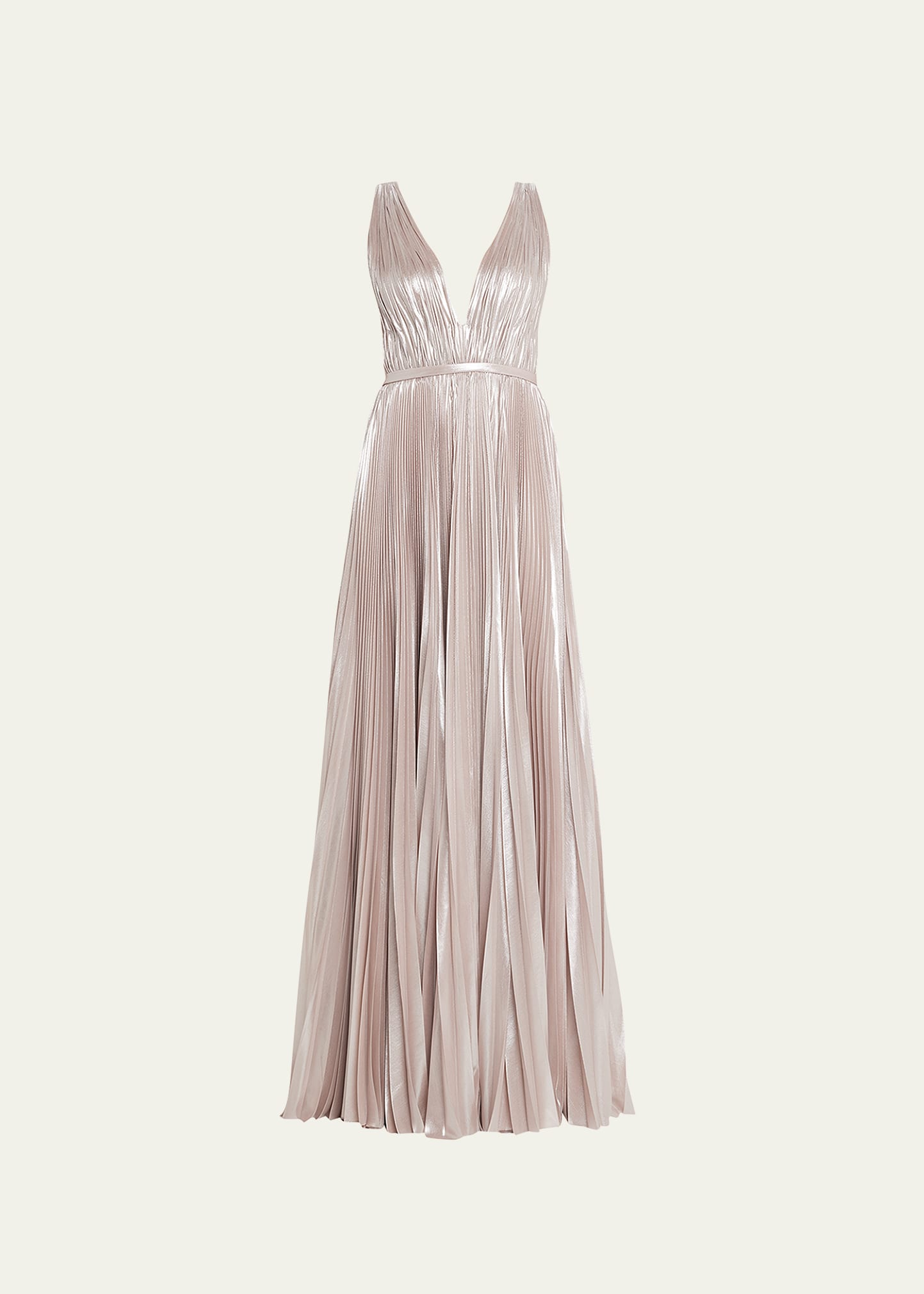 Lame Hand Pleating Gown