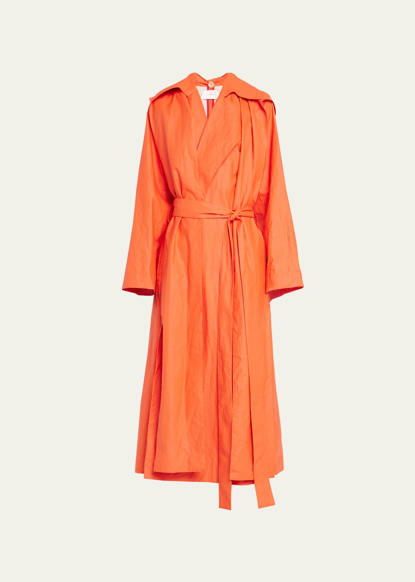 The Row Badva Long Belted Trench Coat In Red
